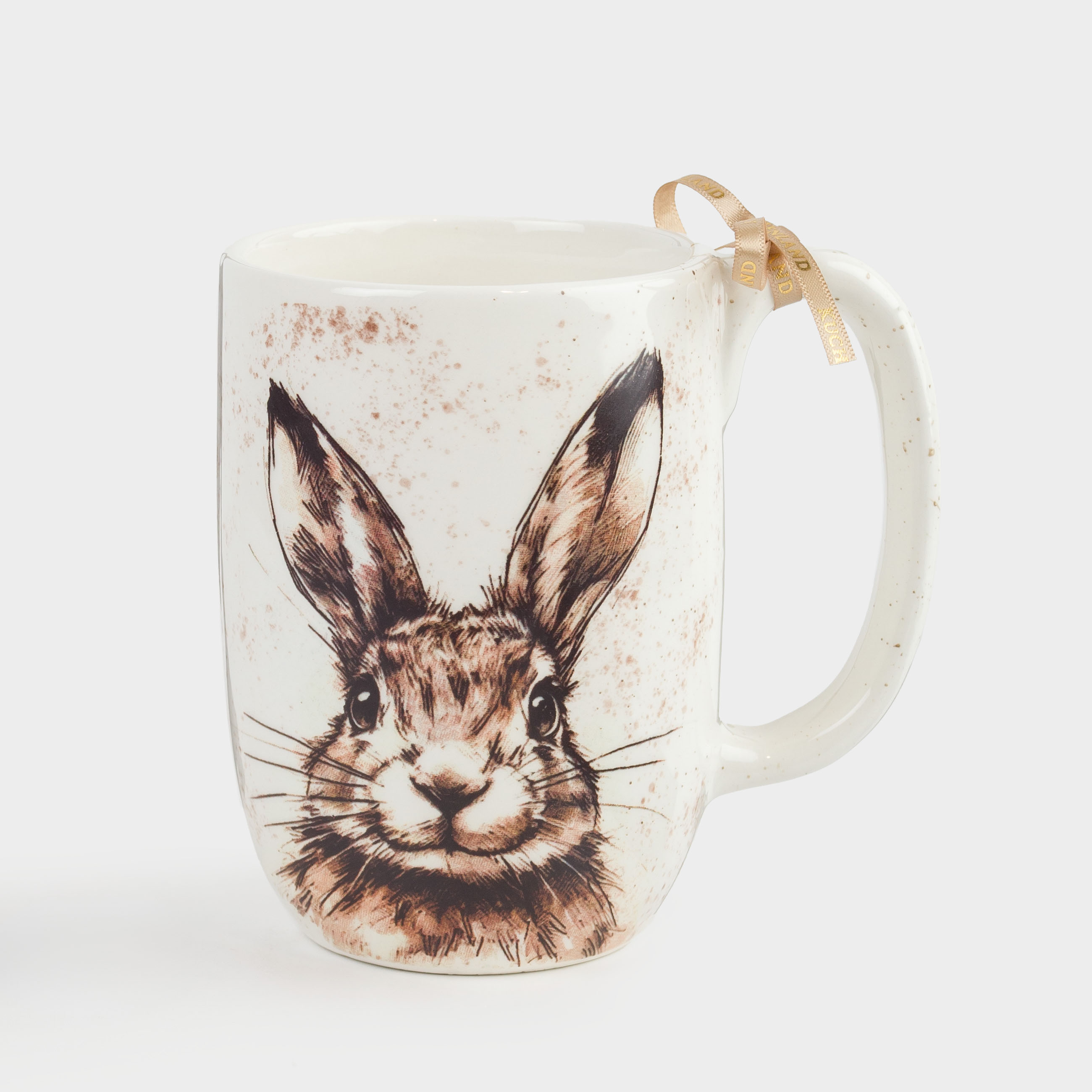 Саптыаяқ, 500 мл, керамика, сүт түстес сұр, дақты, Қоян, Natural Easter, image-0