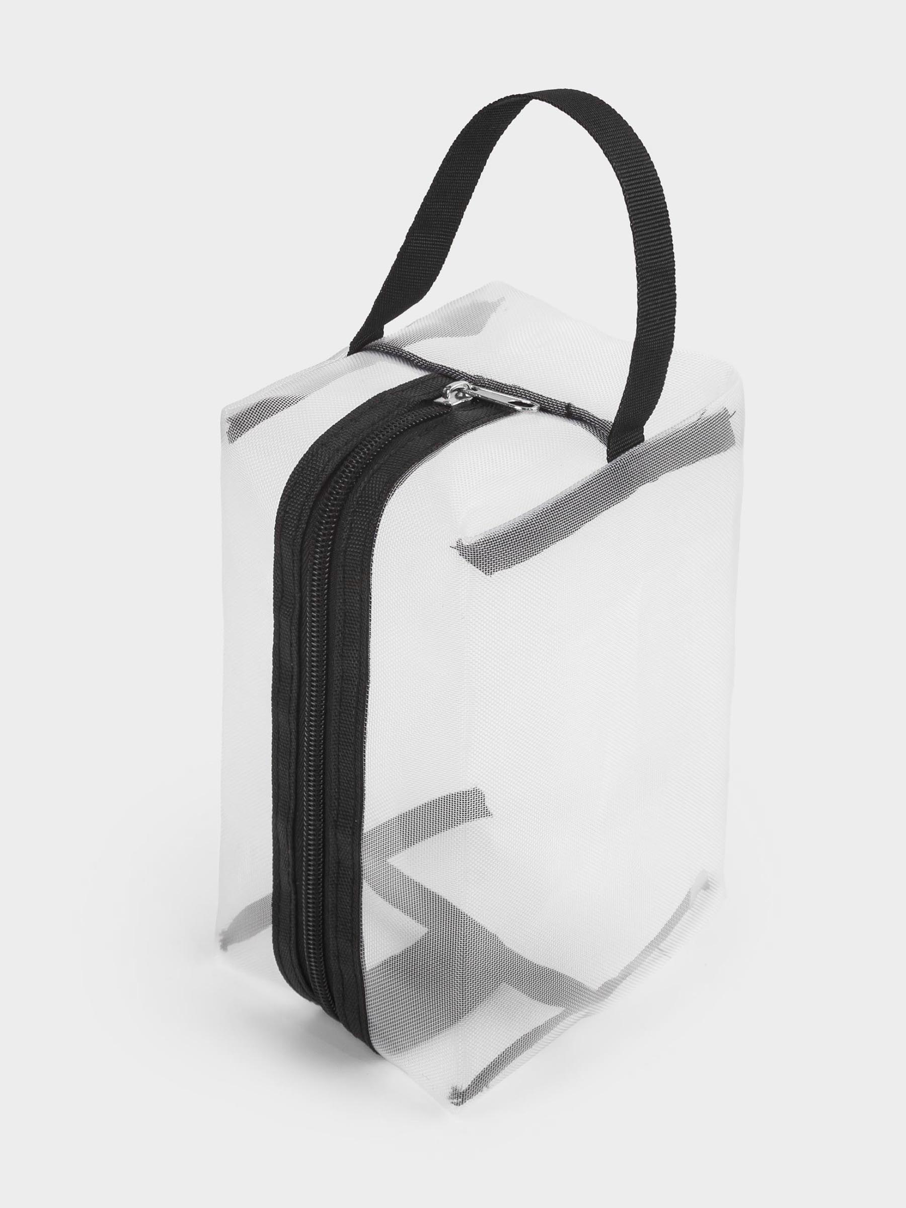 Косметичка дорожная, 18х9 см, с ручкой, полиэстер, черный контур, Safety travel, image-3