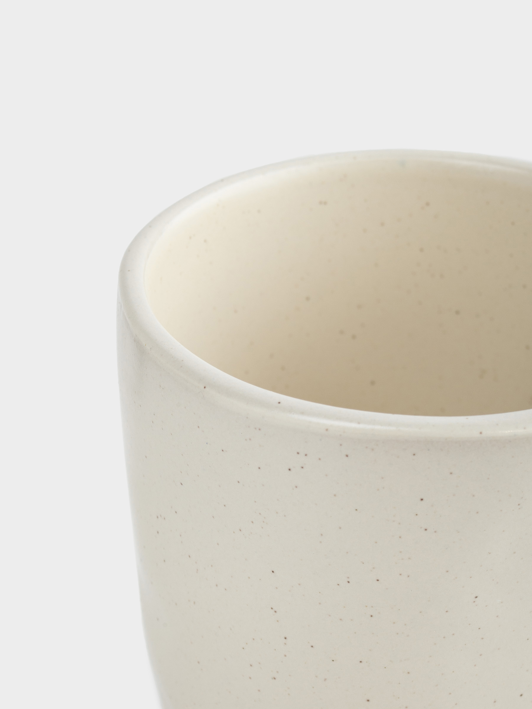 Стақан, 10 см, 300 мл, керамика, сүт түстес, Мыжылған әсер, Crumple creme, image-2