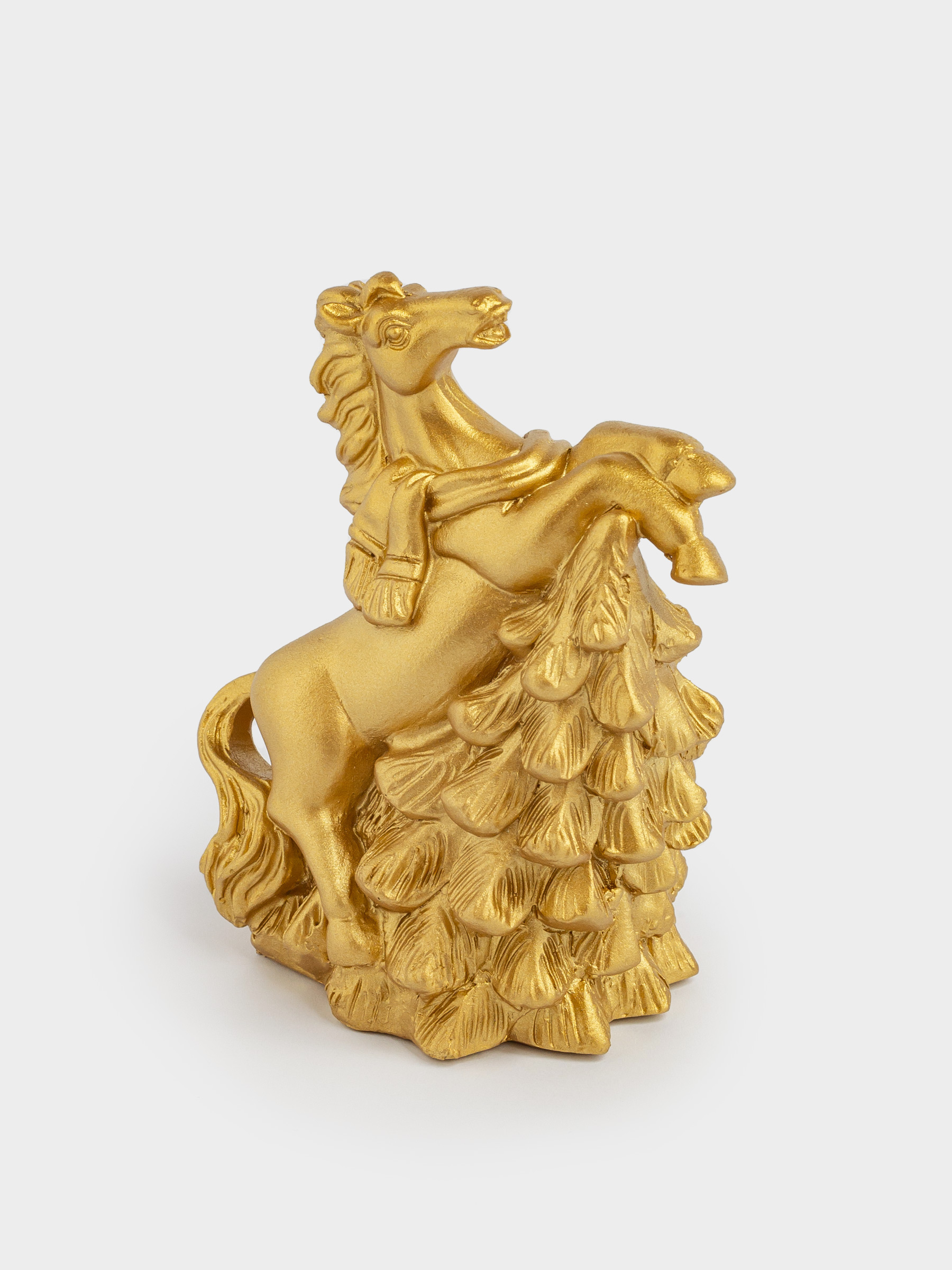 Ақша жәшігі, 10 см, полирезин, алтын, Жылқы, Horse gold, image-2