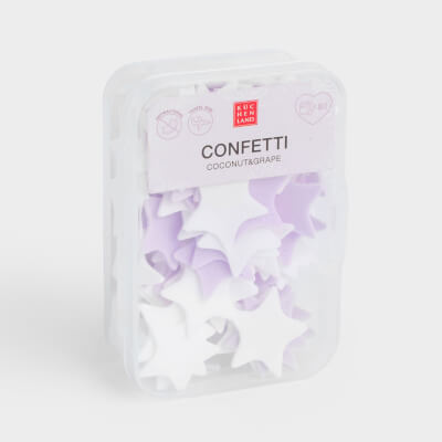 Мыло-конфетти, 2 см, 80 шт, фиолетовое/белое, Кокос/Виноград, Звезда, Confetti ,image-0