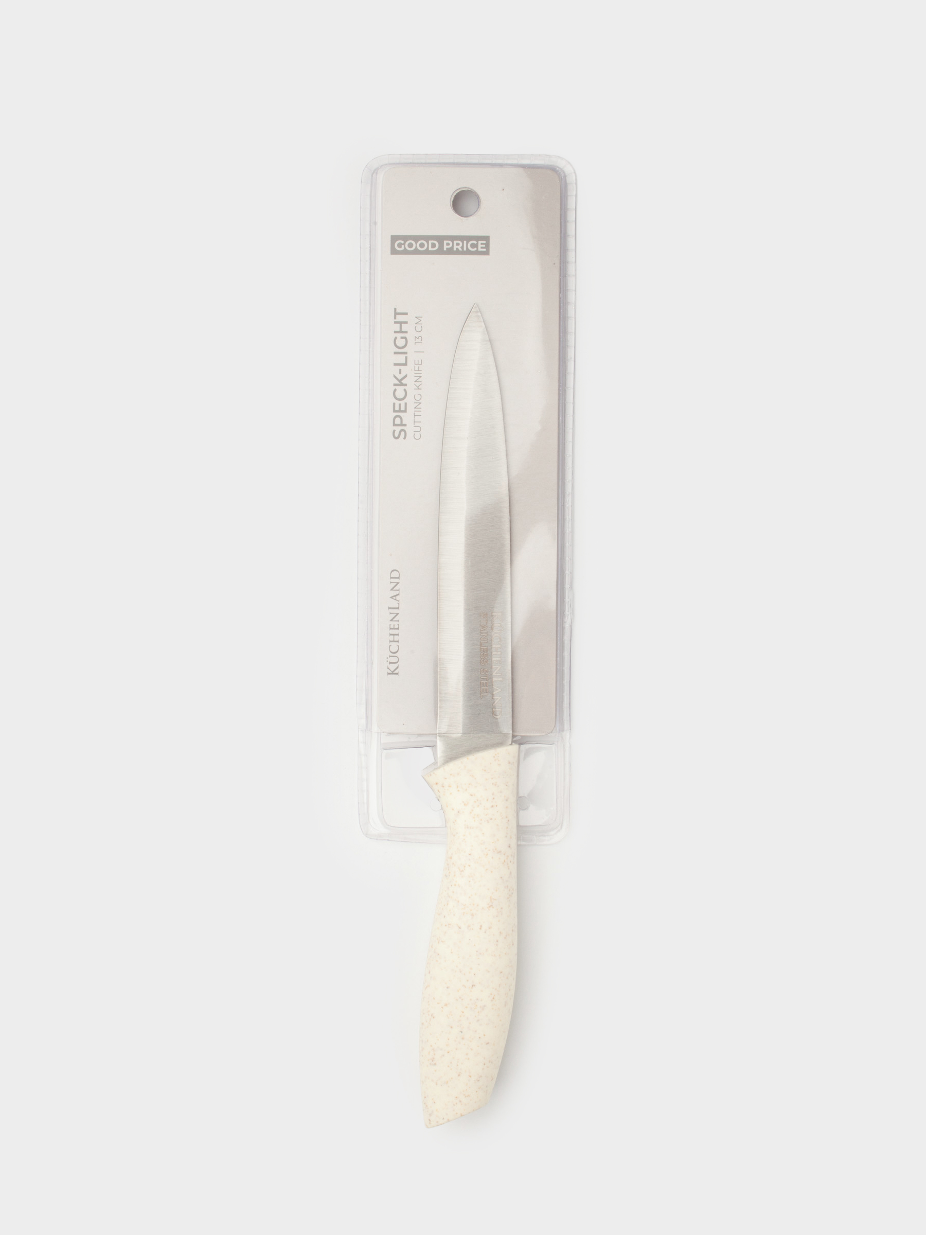 Нож для нарезки, 13 см, сталь/пластик, молочный, Speck-light, image-5
