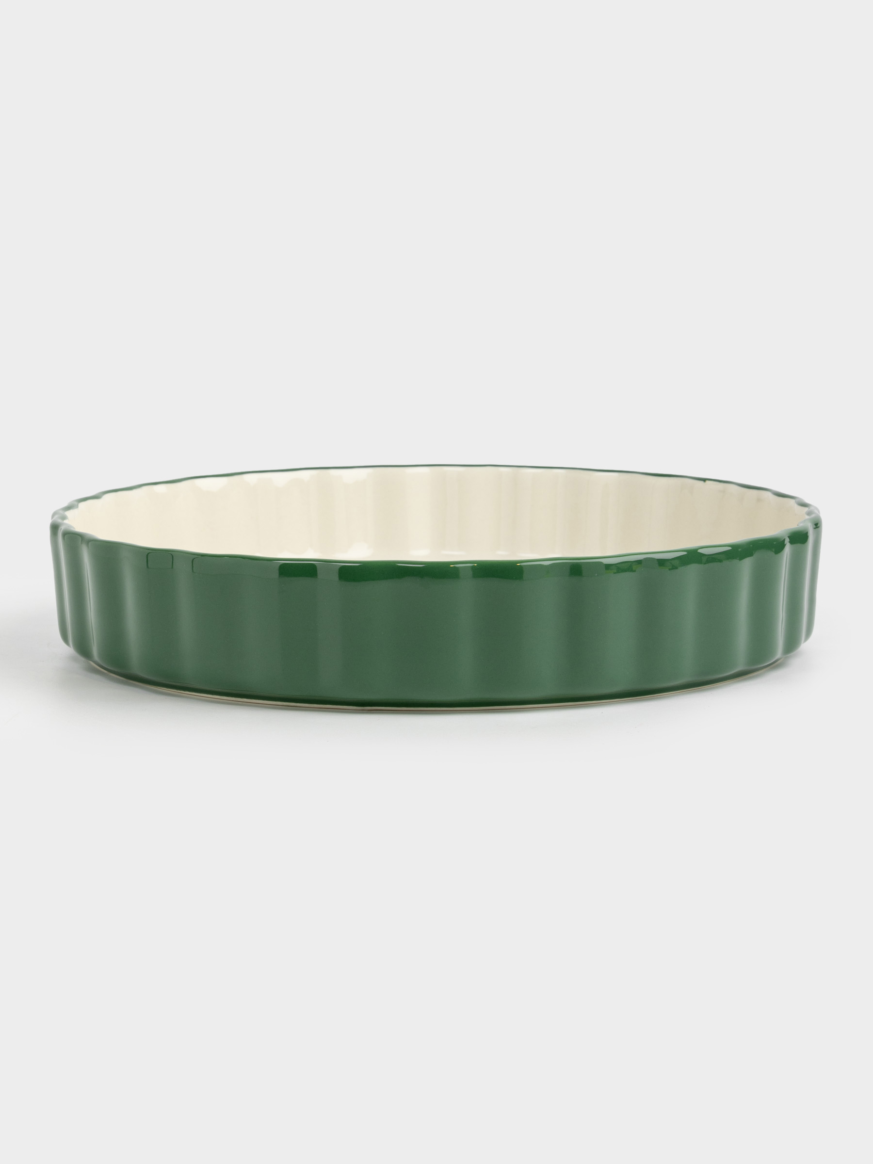 Пісіруге арналған ыдыс, 28х5 см, керамика, дөңгелек, жасыл, Christmas green, image-0