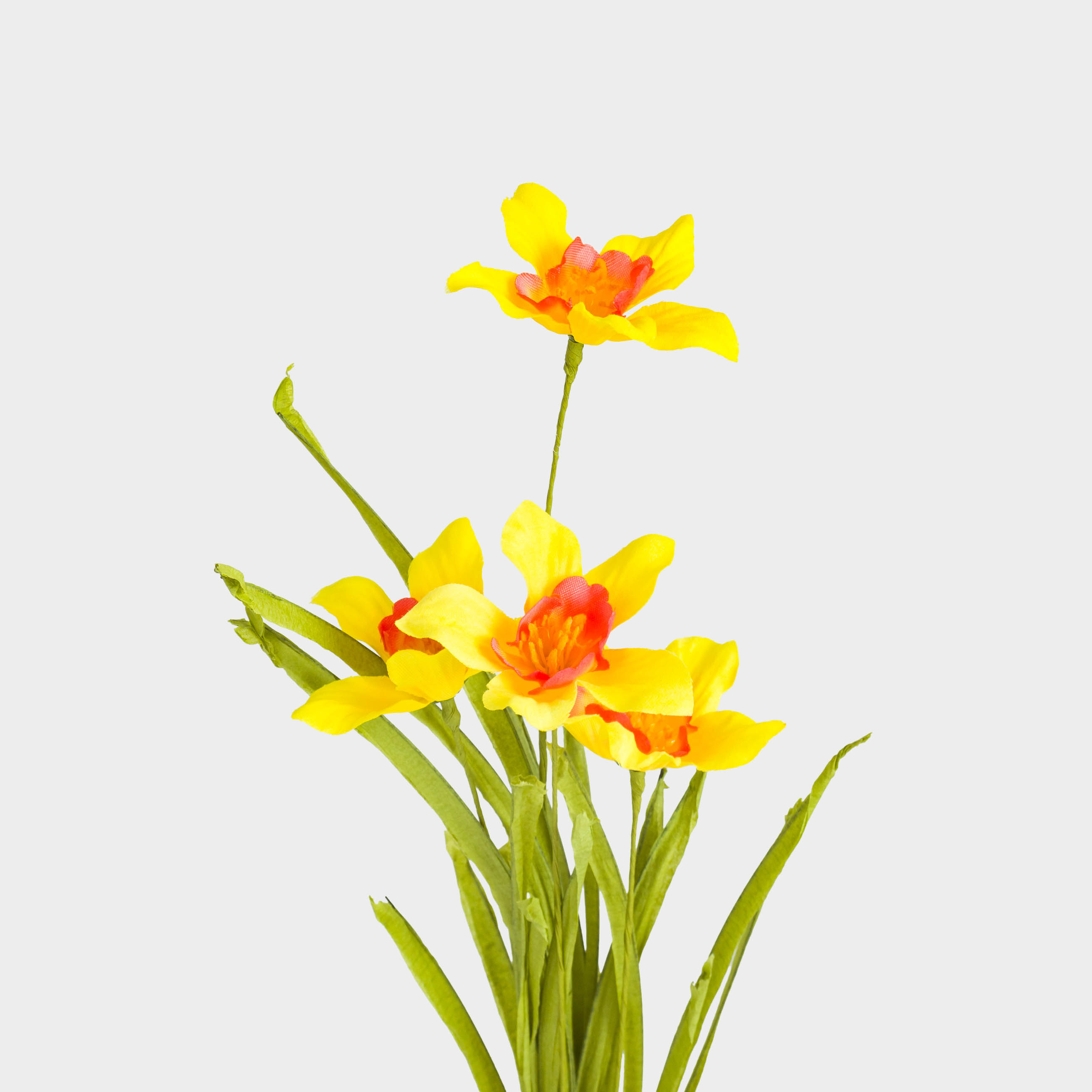 Ветка декоративная, 61 см, полиэстер/пластик, Желтые нарциссы, Flower garden, image-2