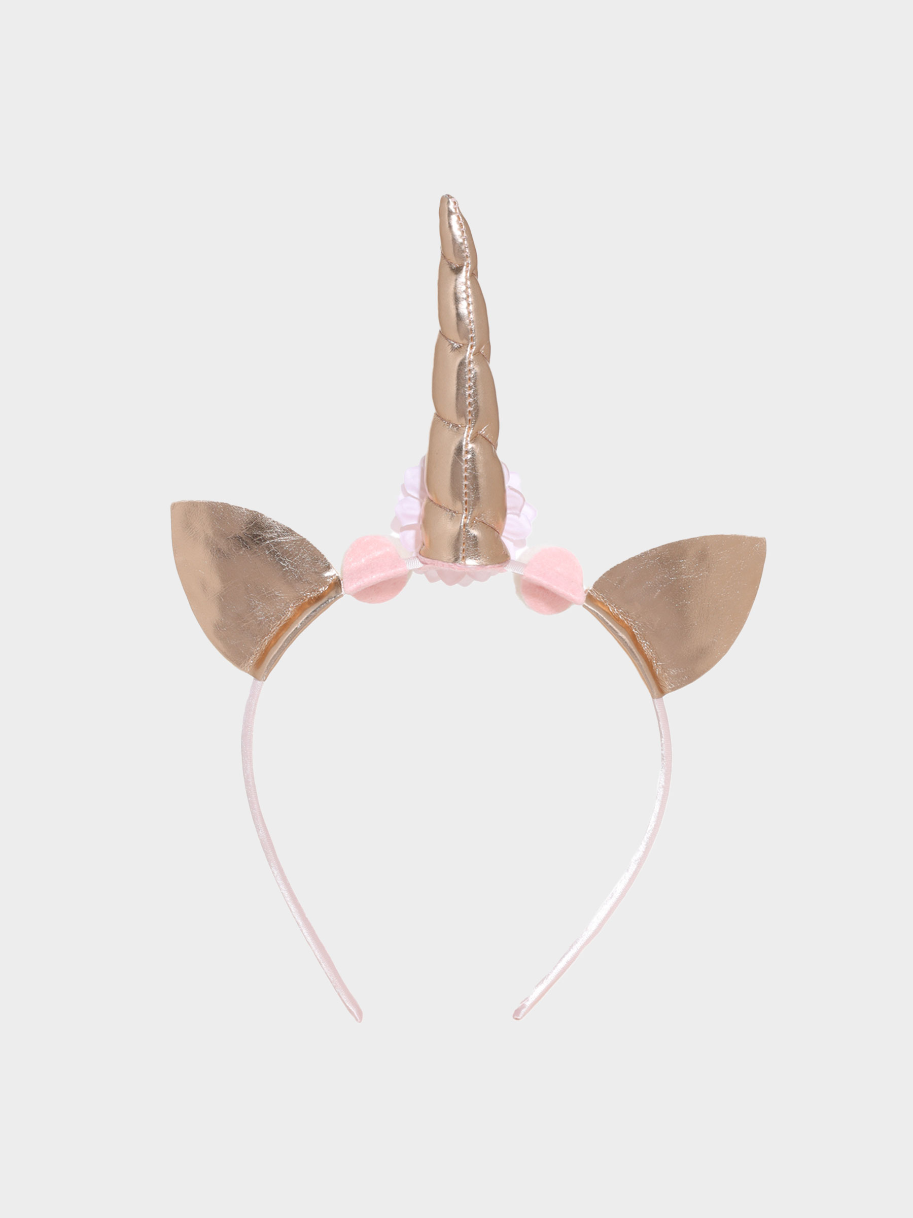 Ободок карнавальный, 12х13 см, полиэстер/пластик, розовый, Единорог, Unicorn, image-1