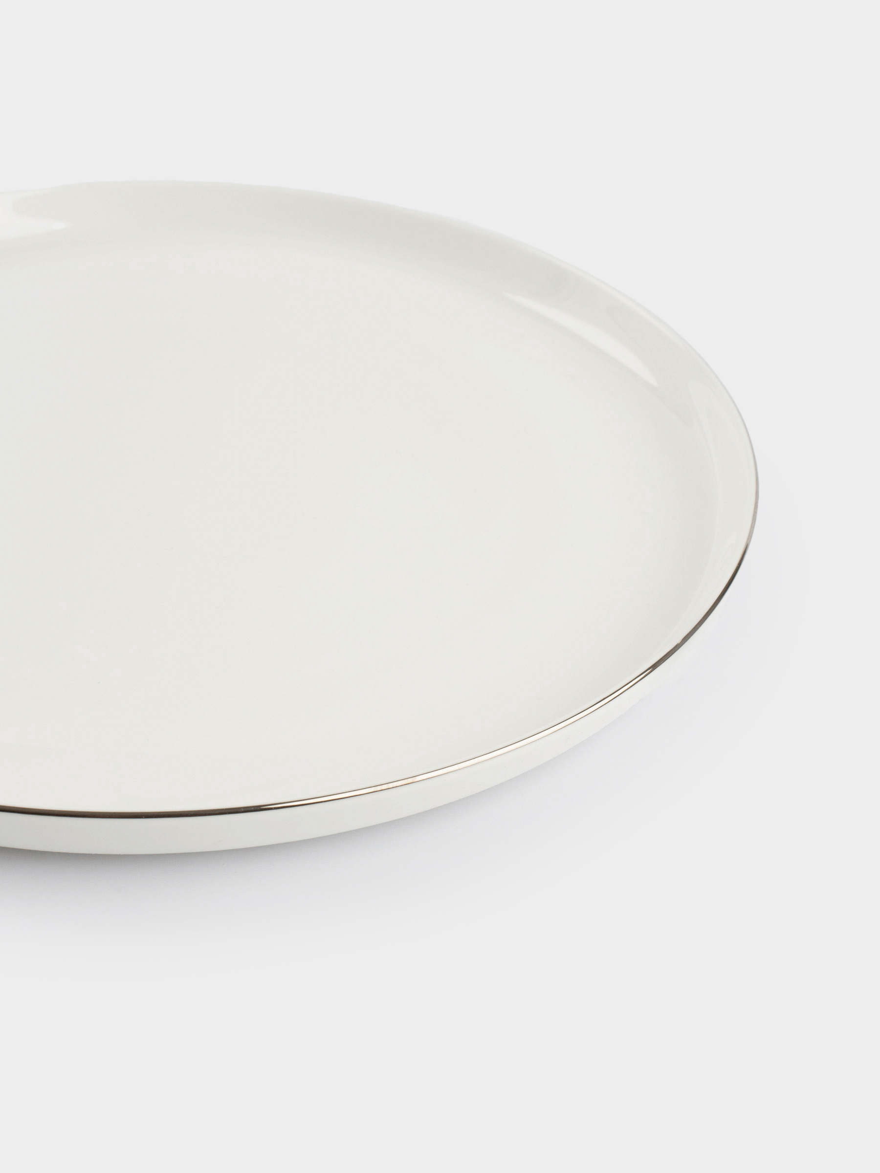Түскі ас тәрелкесі, 26 см, фарфор F, ақ, Ideal silver, image-5