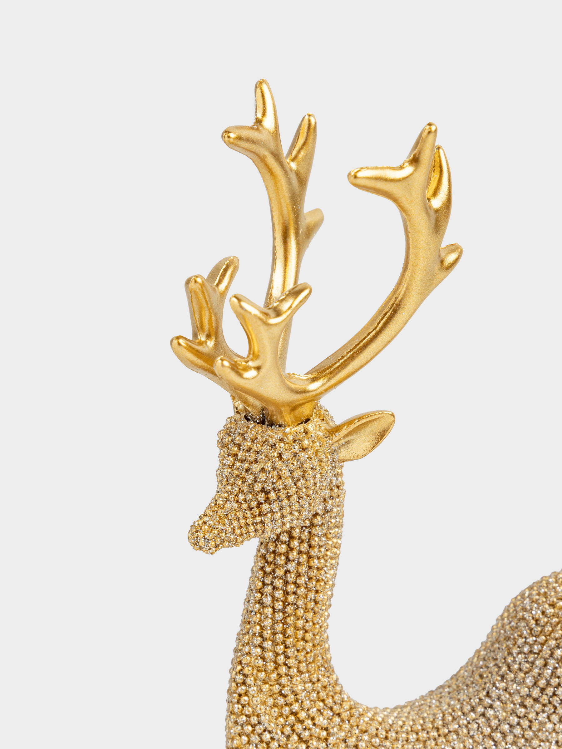 Статуэтка, 23 см, полирезин, золотистая, Олень, Deer sparks, image-1
