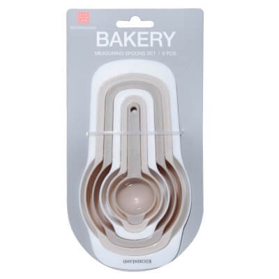 Өлшеуіш қасықтар жиынтығы, 6 дана, пластик, бежевый-Крем, Bakery ,image-0