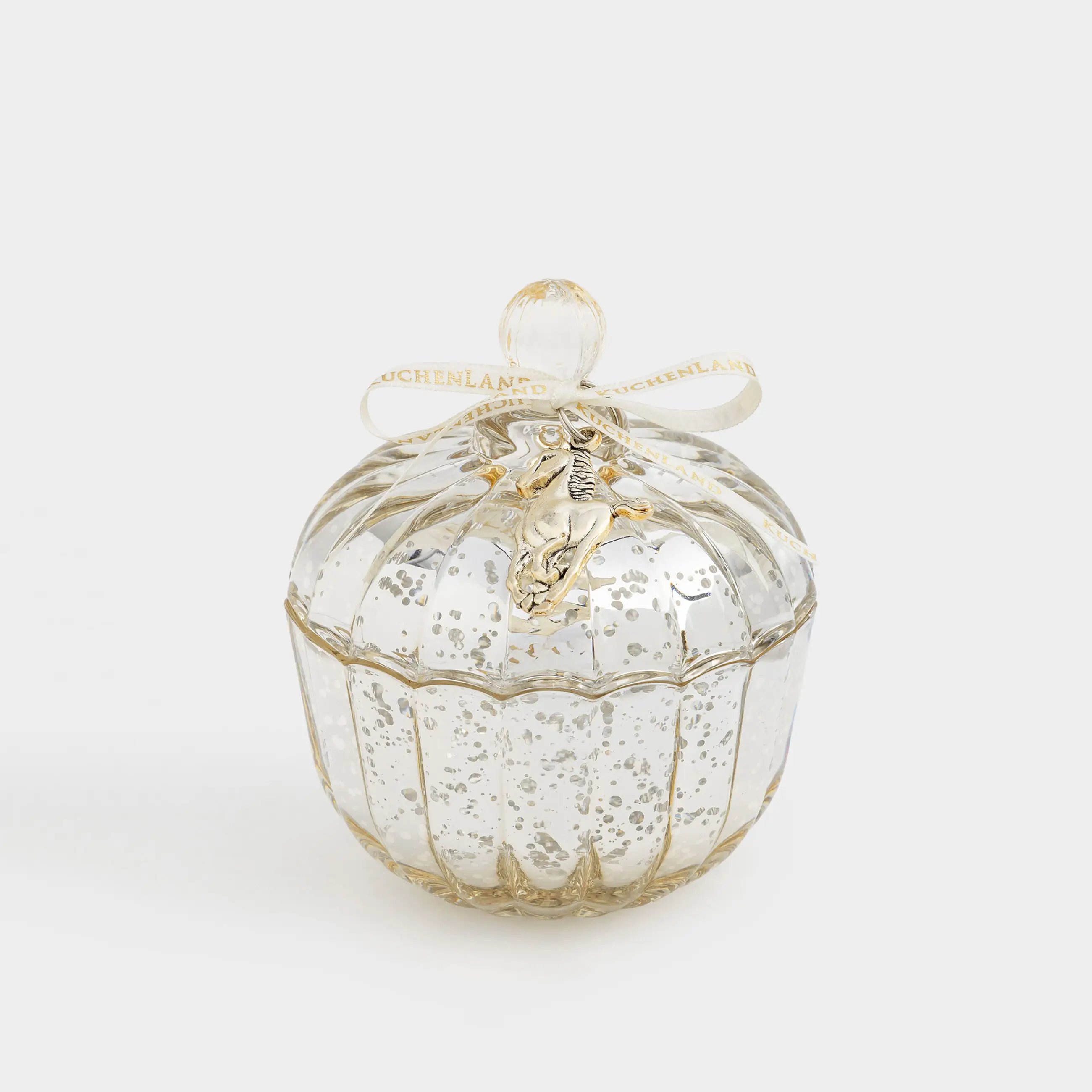 Емкость для хранения, 8х10 см, 60 мл, с подвеской, стекло, шампань, Золотистая лошадь, Patina