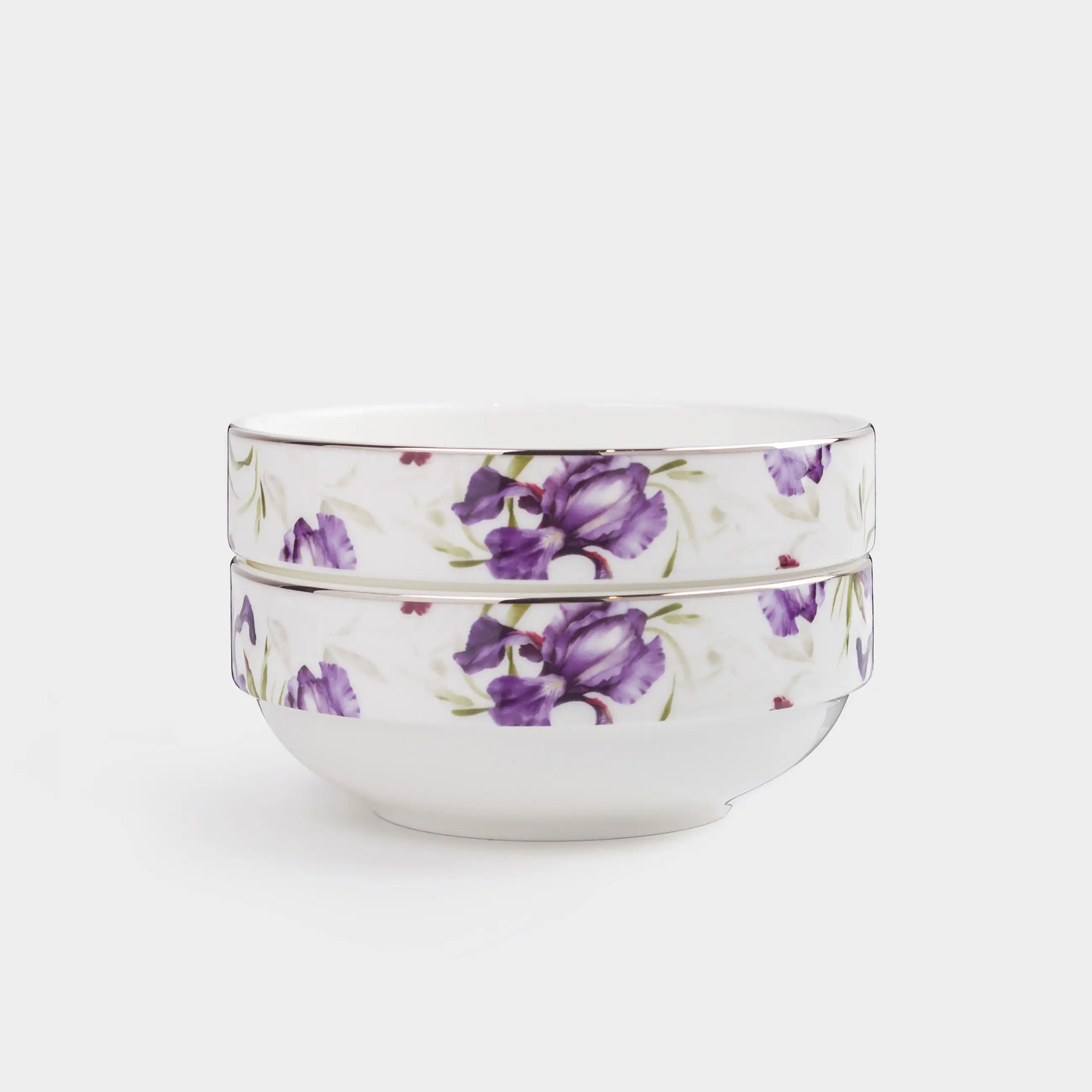 Кесе, 12х5 см, 2 дана, фарфор F, күміс жиегі бар, Құртқашаш, Antarctica Flowers
