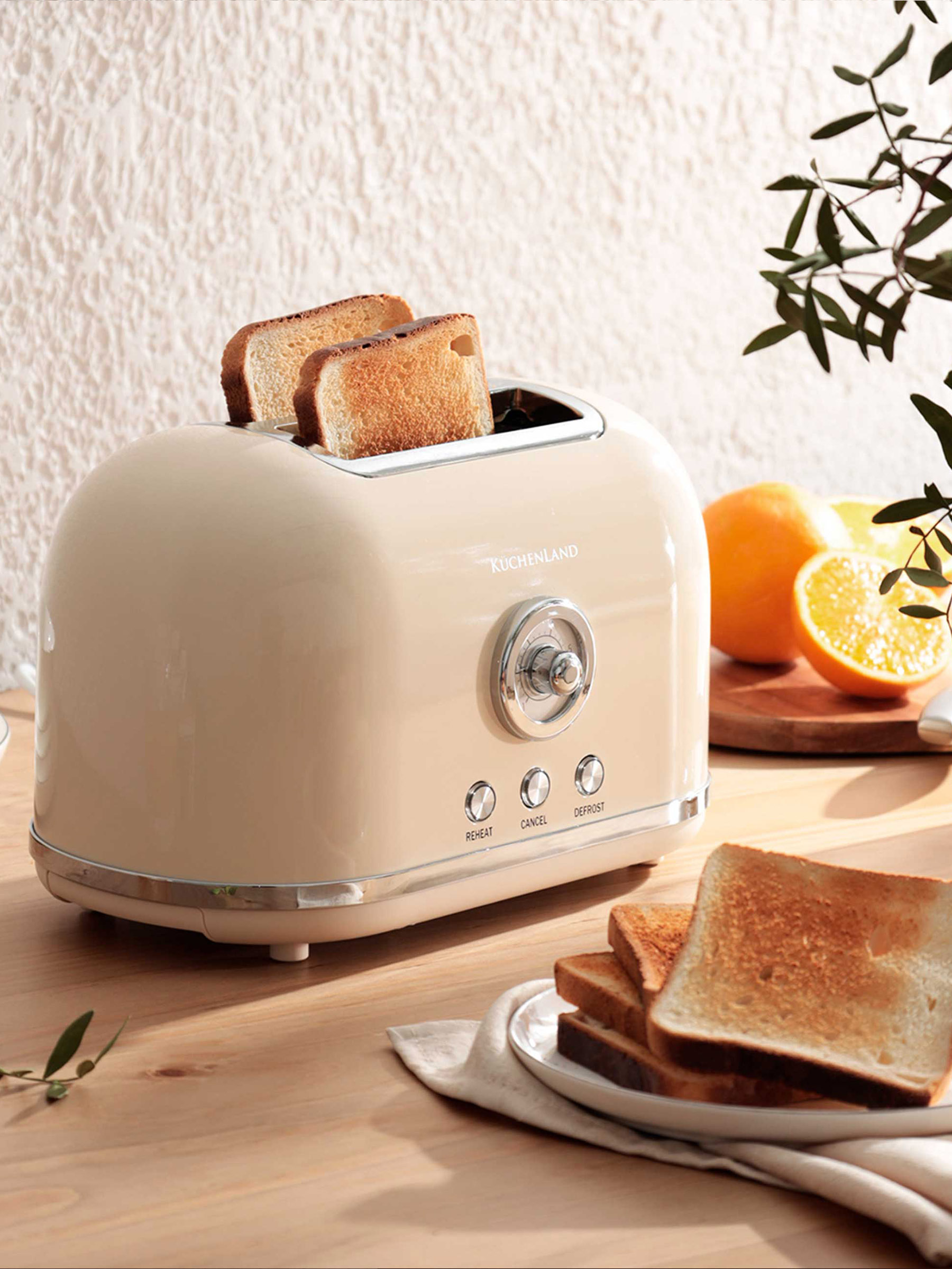 Тостер электрический, 685-815 Вт, 6 режимов, металл/пластик, бежевый, Vintage kitchen, image-8