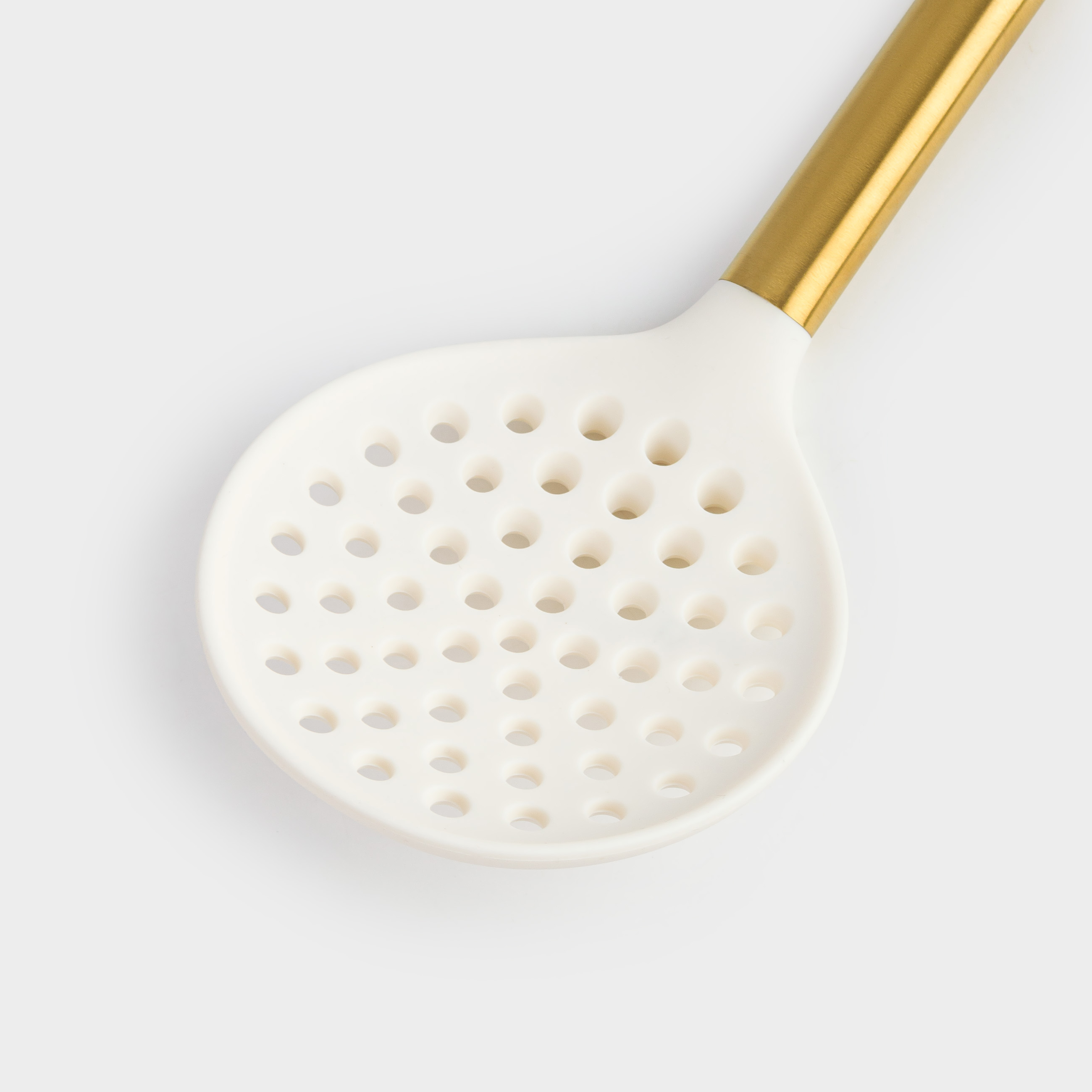 Шумовка, 35 см, силикон/сталь, молочная, Bello gold, image-5