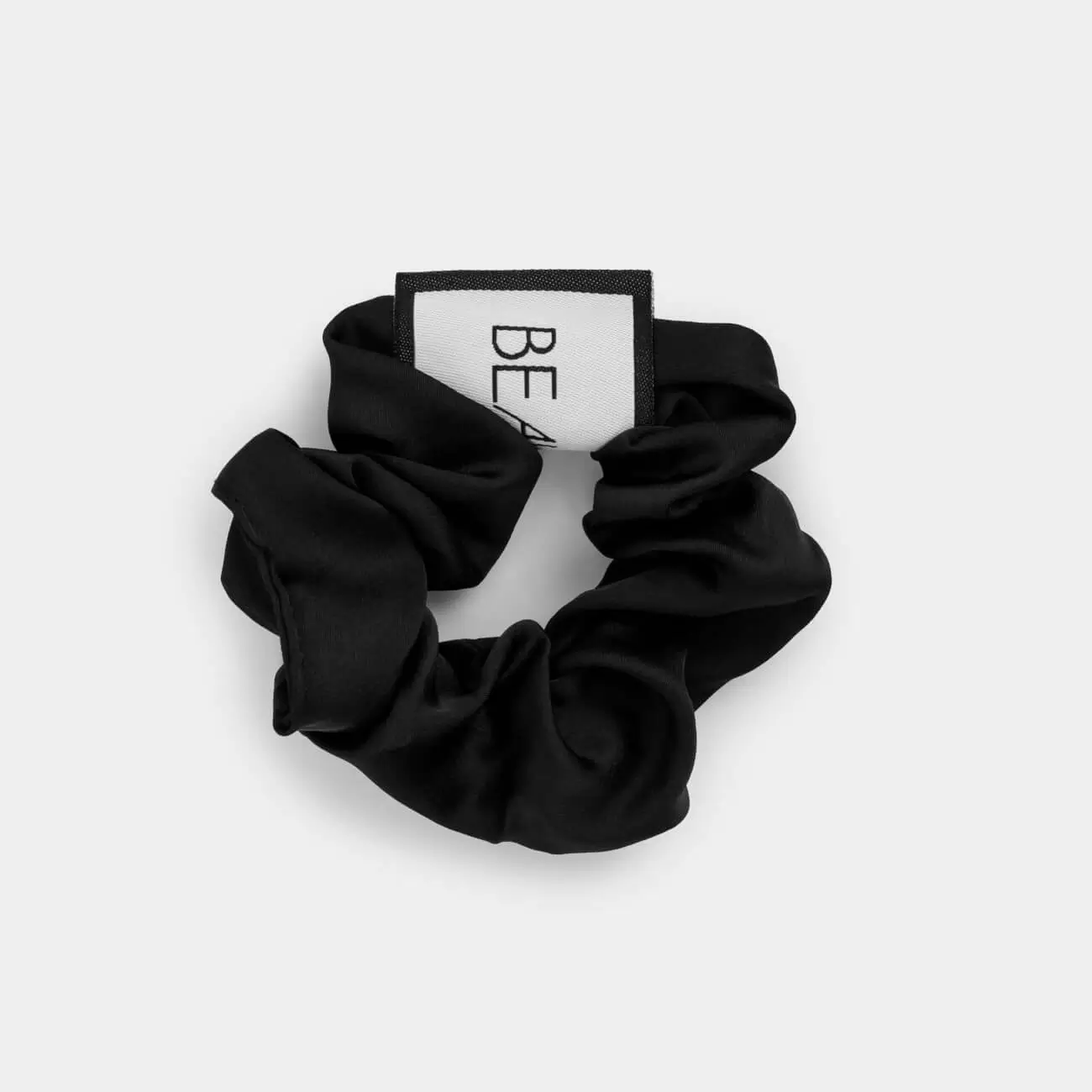 Резинка для волос, 6 см, сатин, черная, Silk