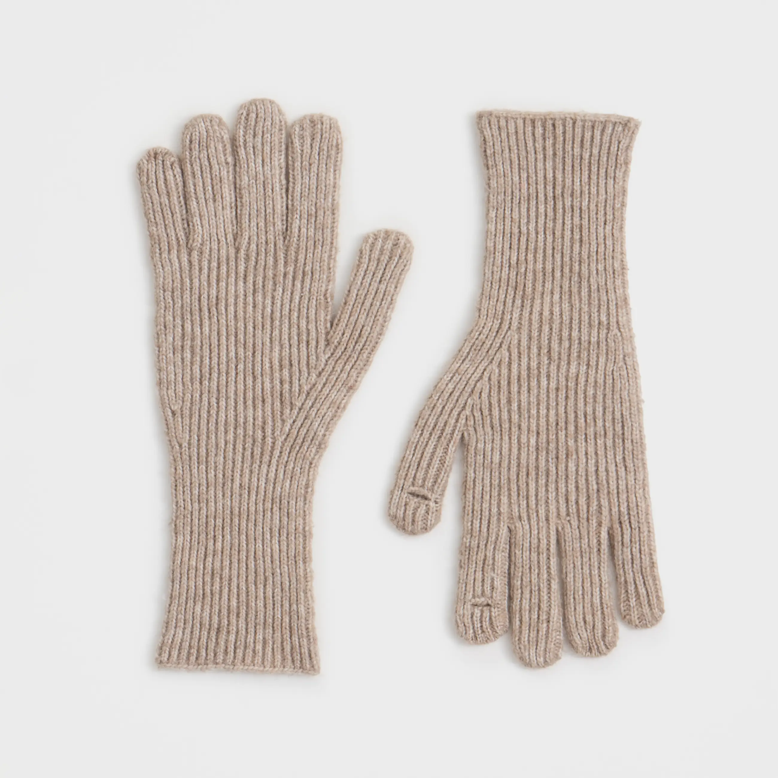 Перчатки женские, единый размер, полиэстер/акрил/нейлон, бежевые, Knitting