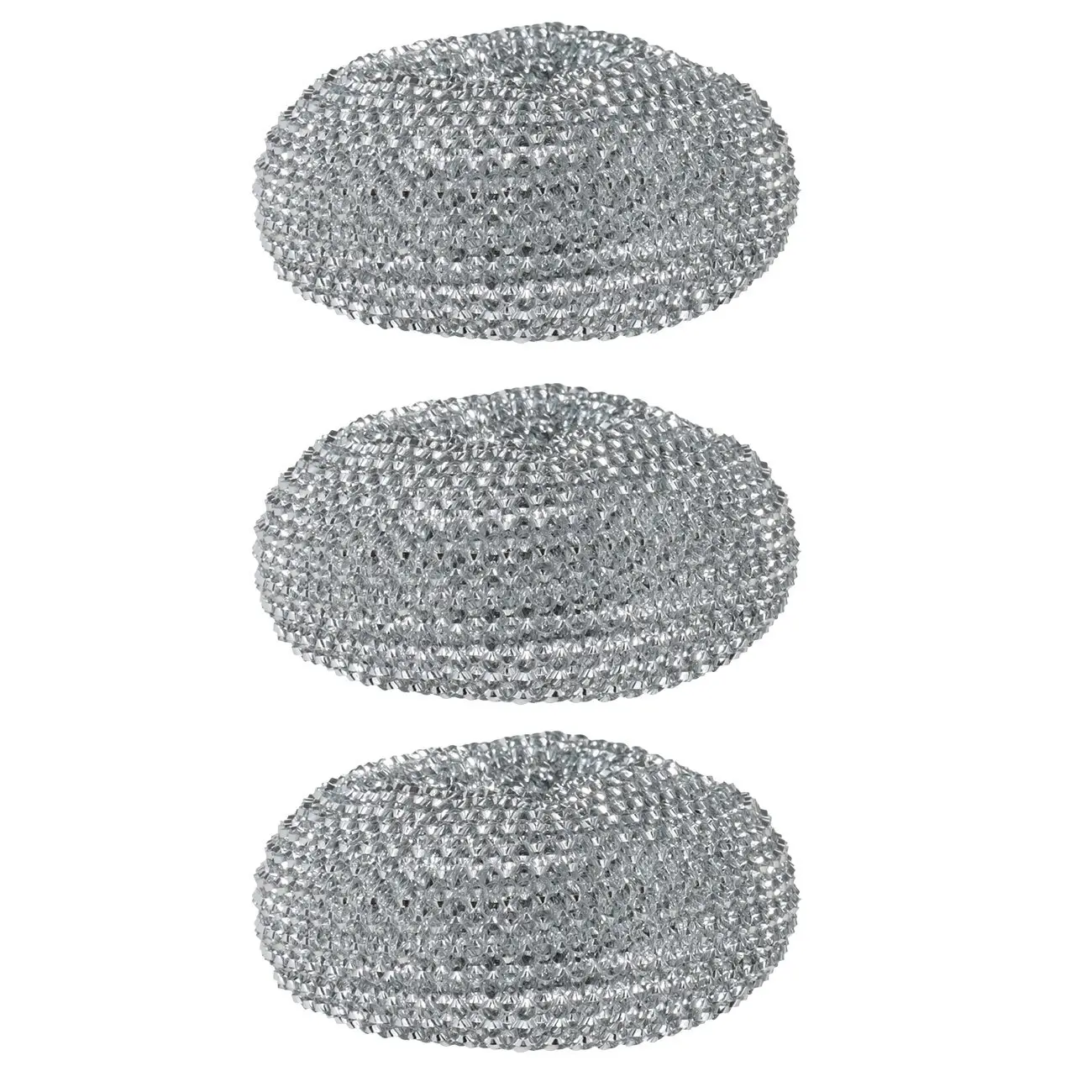 Тазалауға арналған Губка, 8 см, 3 дана, пластик, күміс, Clean, image-0