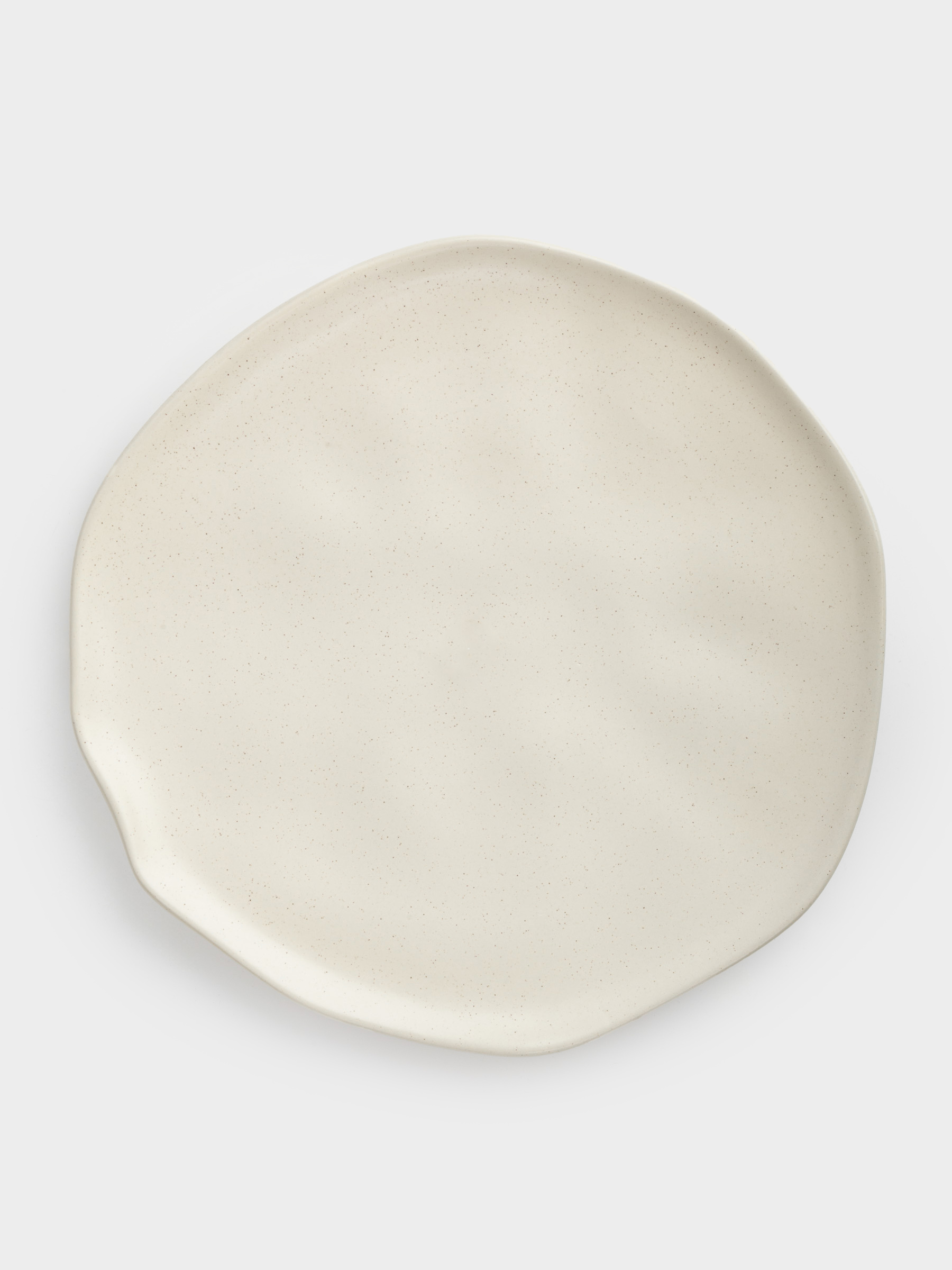 Тарелка обеденная, 27 см, керамика, молочная, Мятый эффект, Crumple creme, image-0