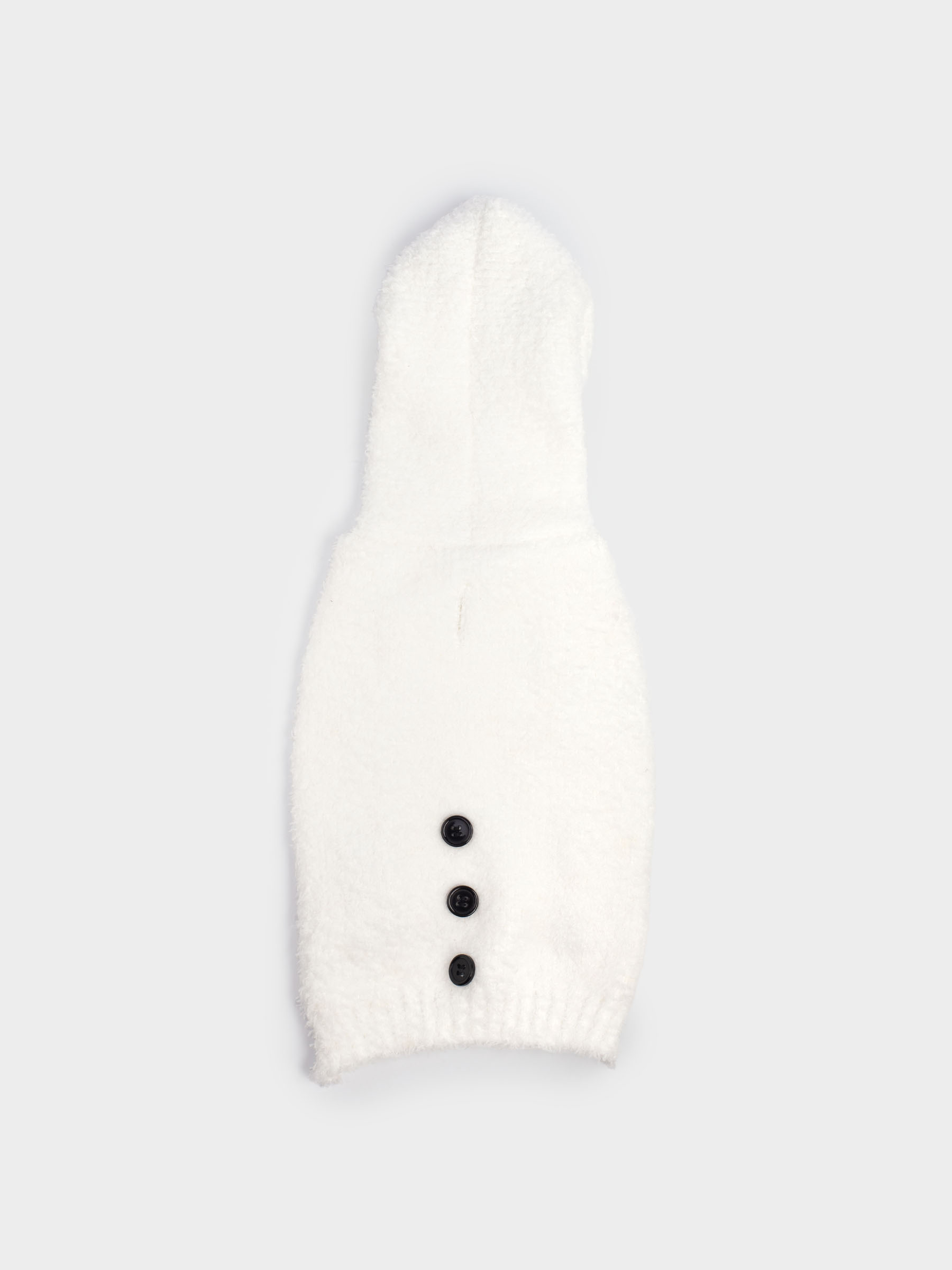 Жануарлар свитері, 38 см, өлшеміМ, капюшоны бар, полиэстер, ақ, Аққала, Fashion pet, image-1