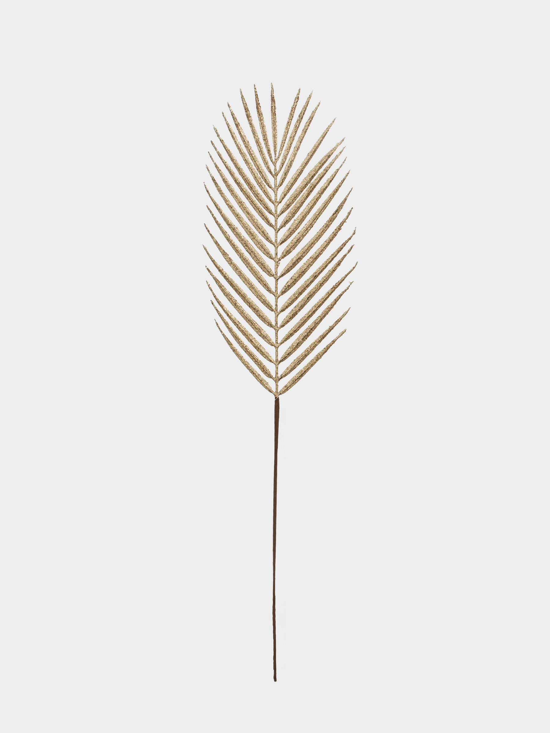 Ветка декоративная, 66 см, пластик/бумага, шампань, Лист, Palm decor, image-0