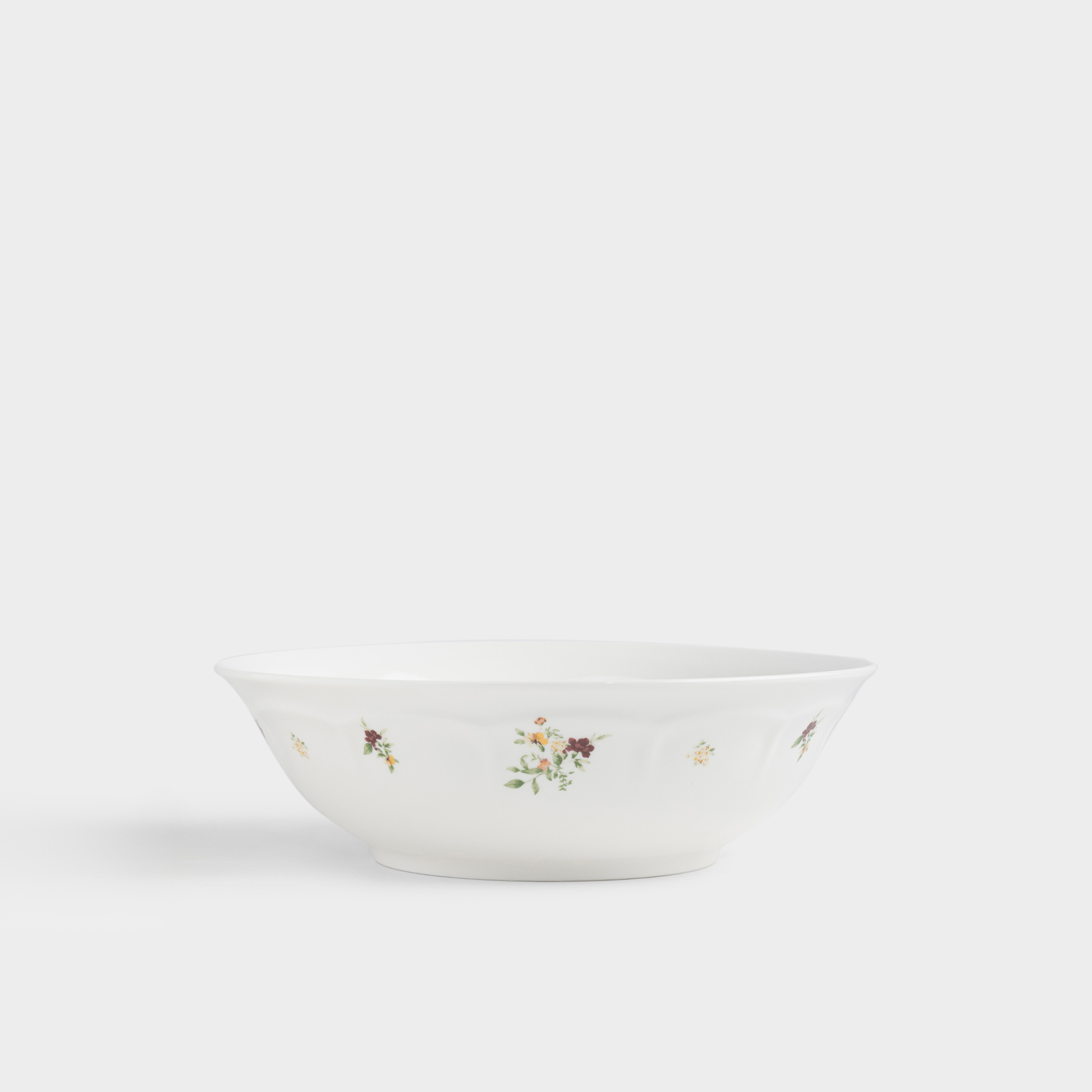 Салатник, 23х7 см, 1,45 л, фарфор N, белый, Цветы, El flower, image-0