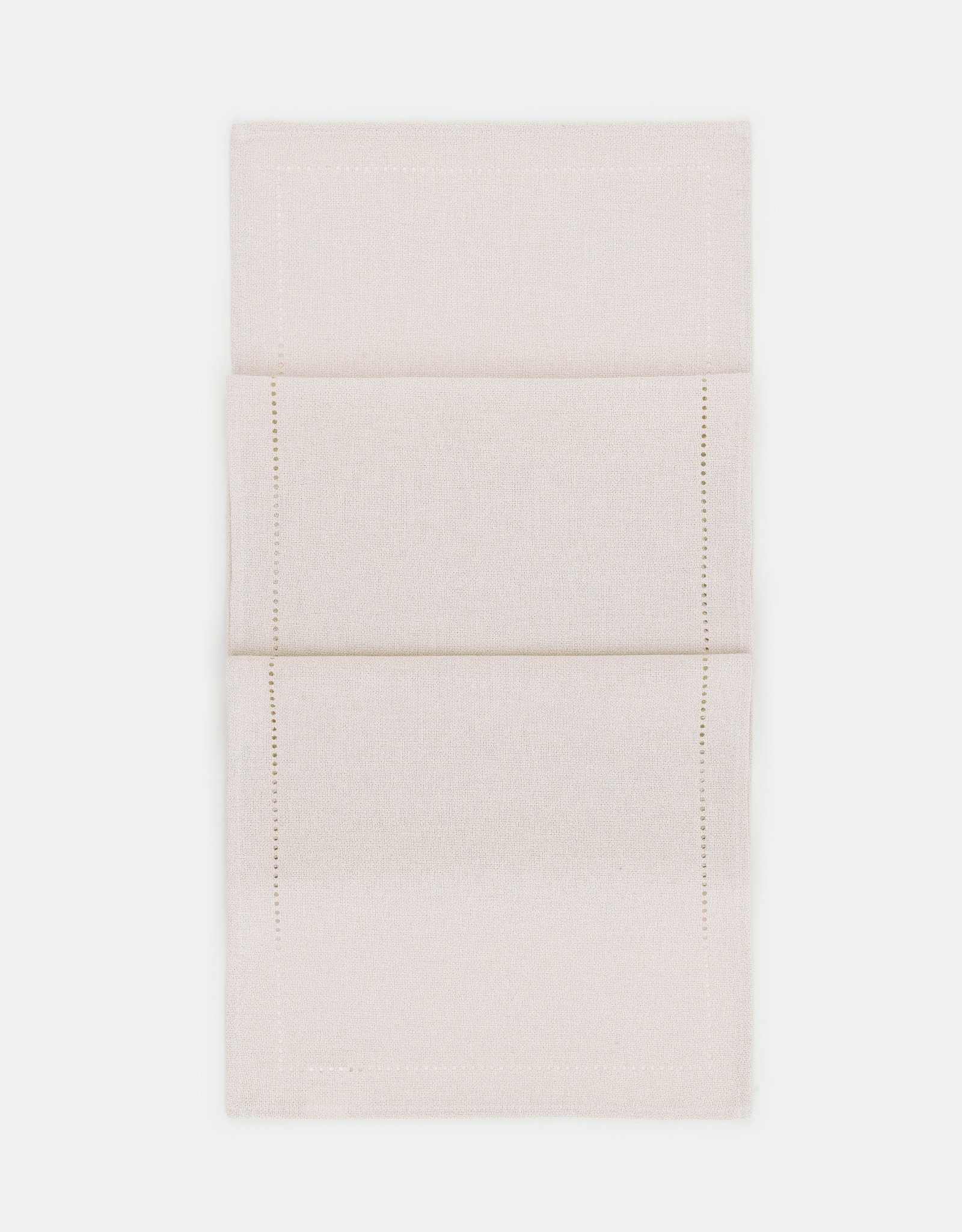Дорожка настольная, 40х160 см, полиэстер, серебристо-кремовая, Hemstitch, image-0