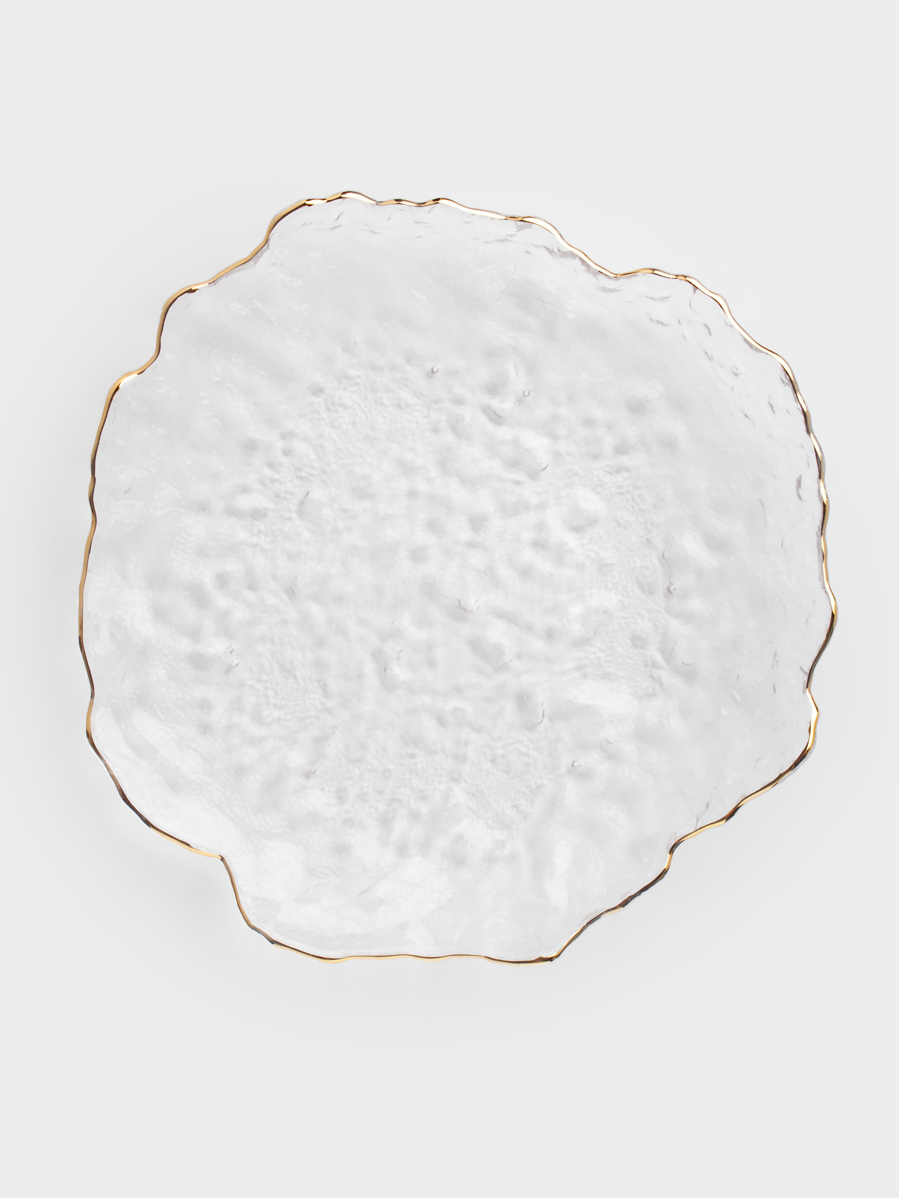 Блюдо, 30 см, стекло, с золотистым кантом, Nautilus gold, image-2