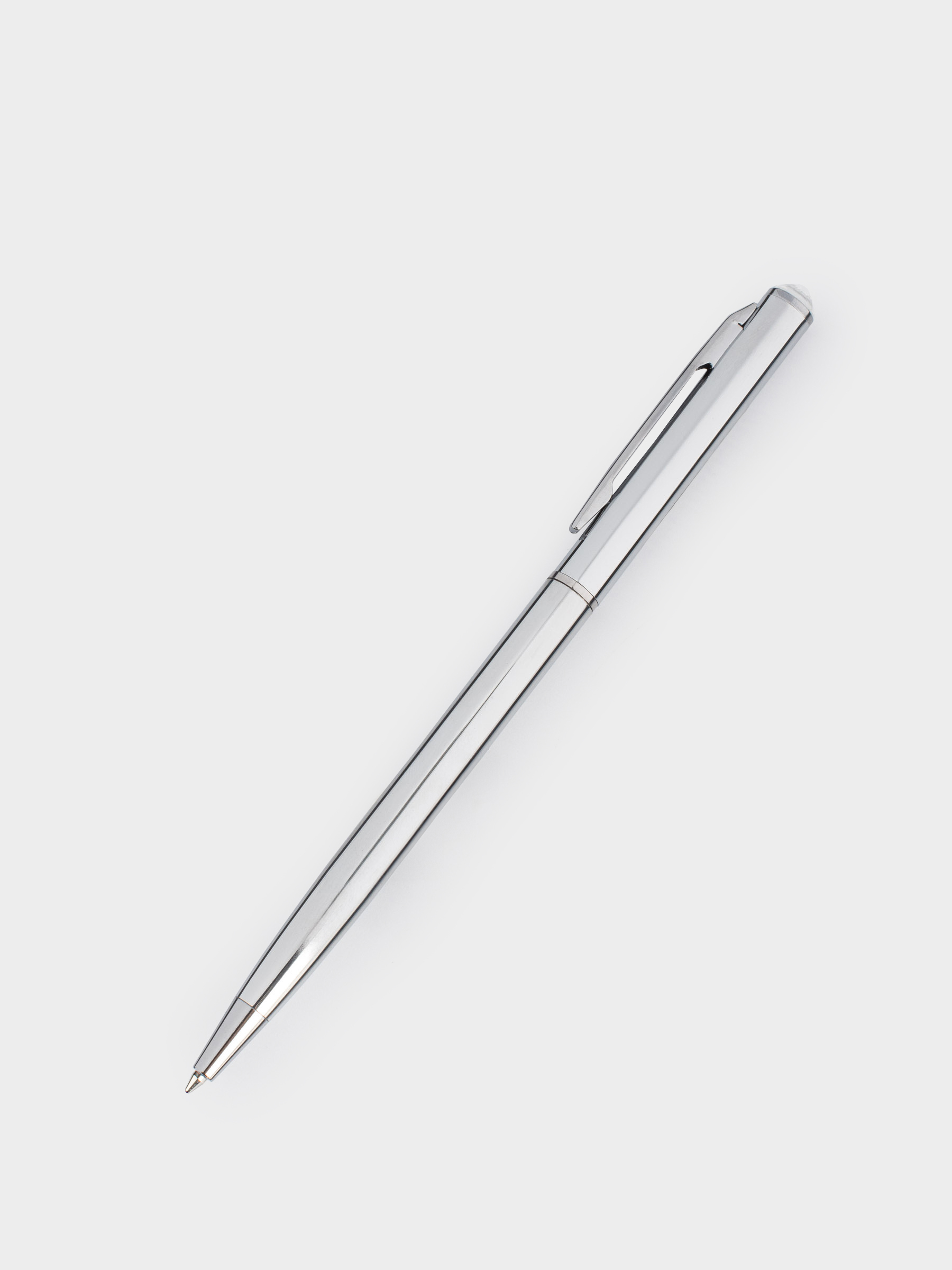 Шарикті қалам,  13 см, кристалды, металл, күміс, Draw, image-3