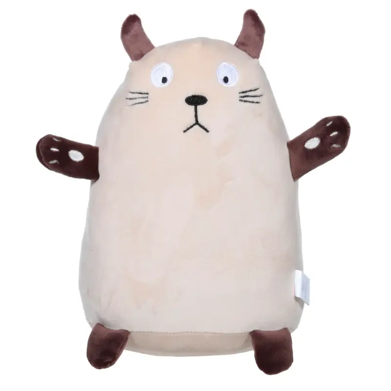 Подушка декоративная, 30 см, спандекс, бежевая, Кот, Cat ,image-0