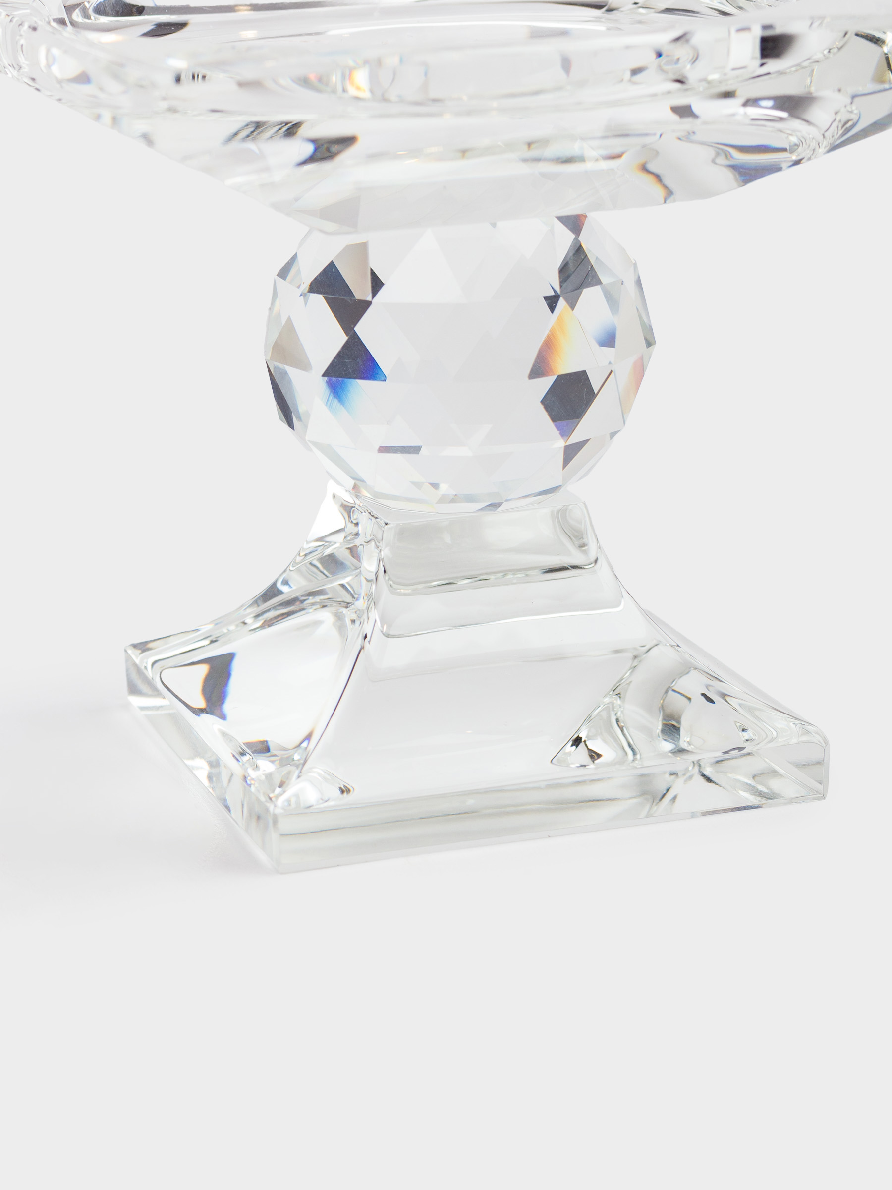 Подсвечник, 9 см, для цилиндрической свечи, на ножке, кристальное стекло, Lux crystal, image-2