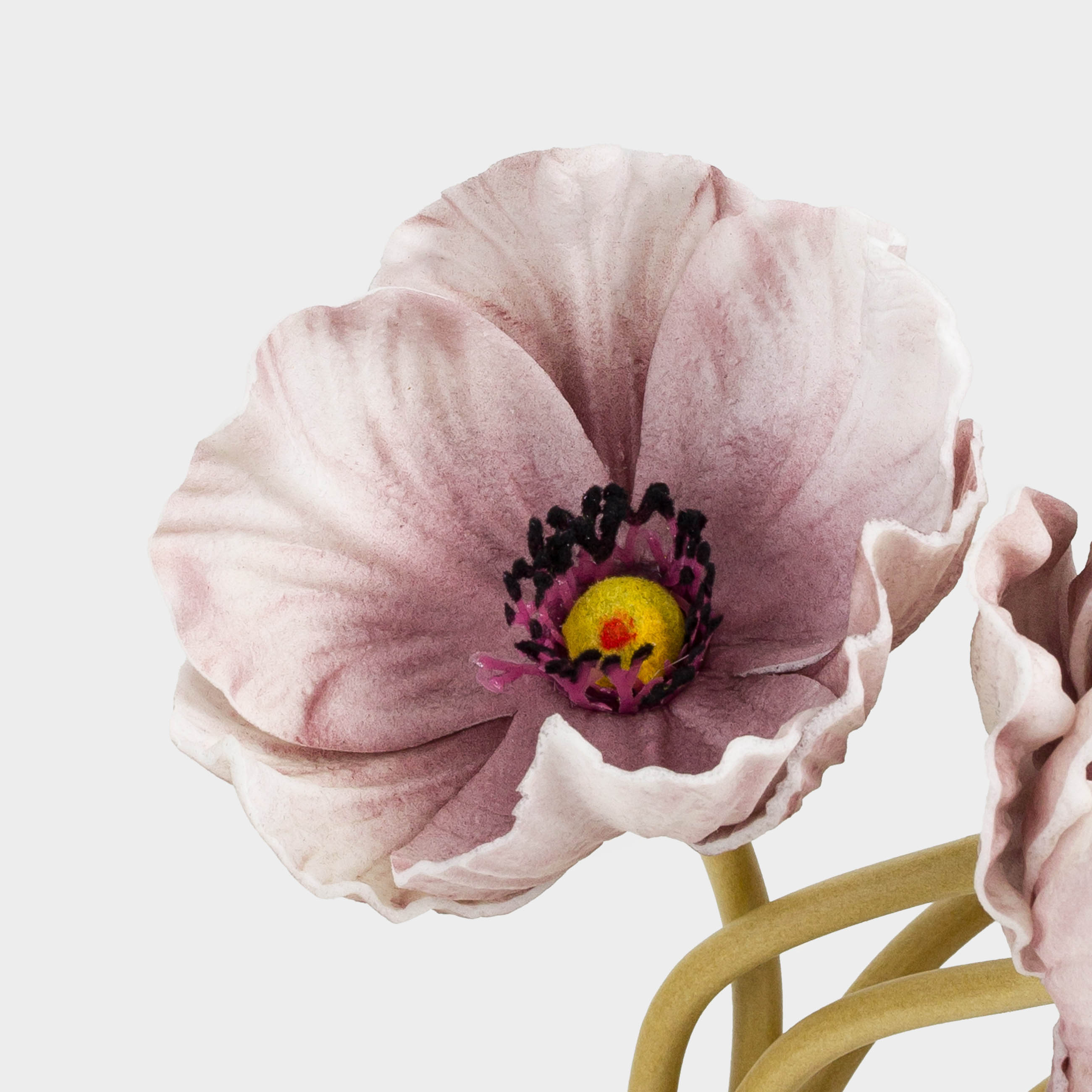 Букет искусственный, 34 см, полиуретан/металл, Бело-сиреневый мак, Flower garden, image-3