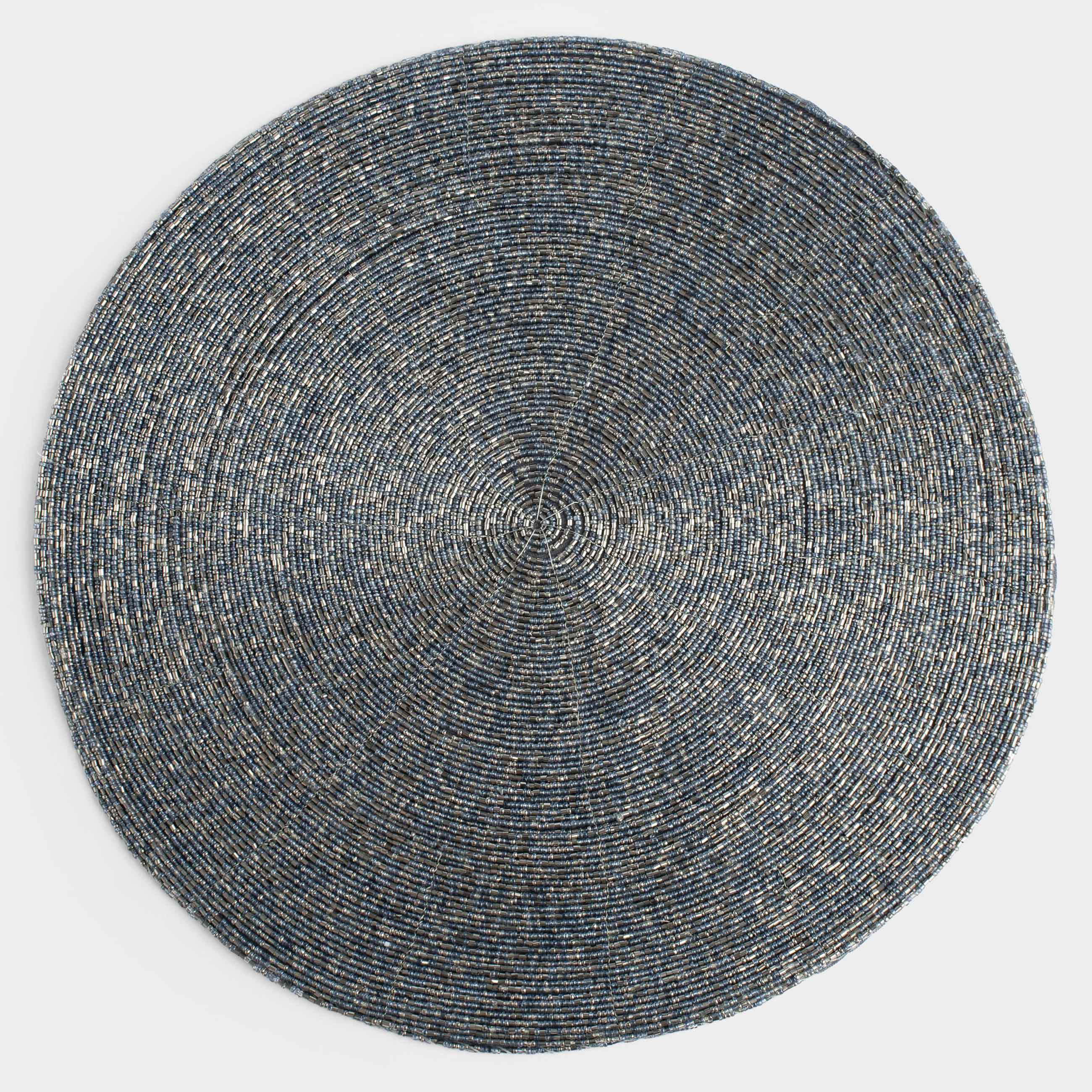 Аспаптарға арналған майлық, 36 см, моншақтар, дөңгелек, күміс, Shiny beads, image-0