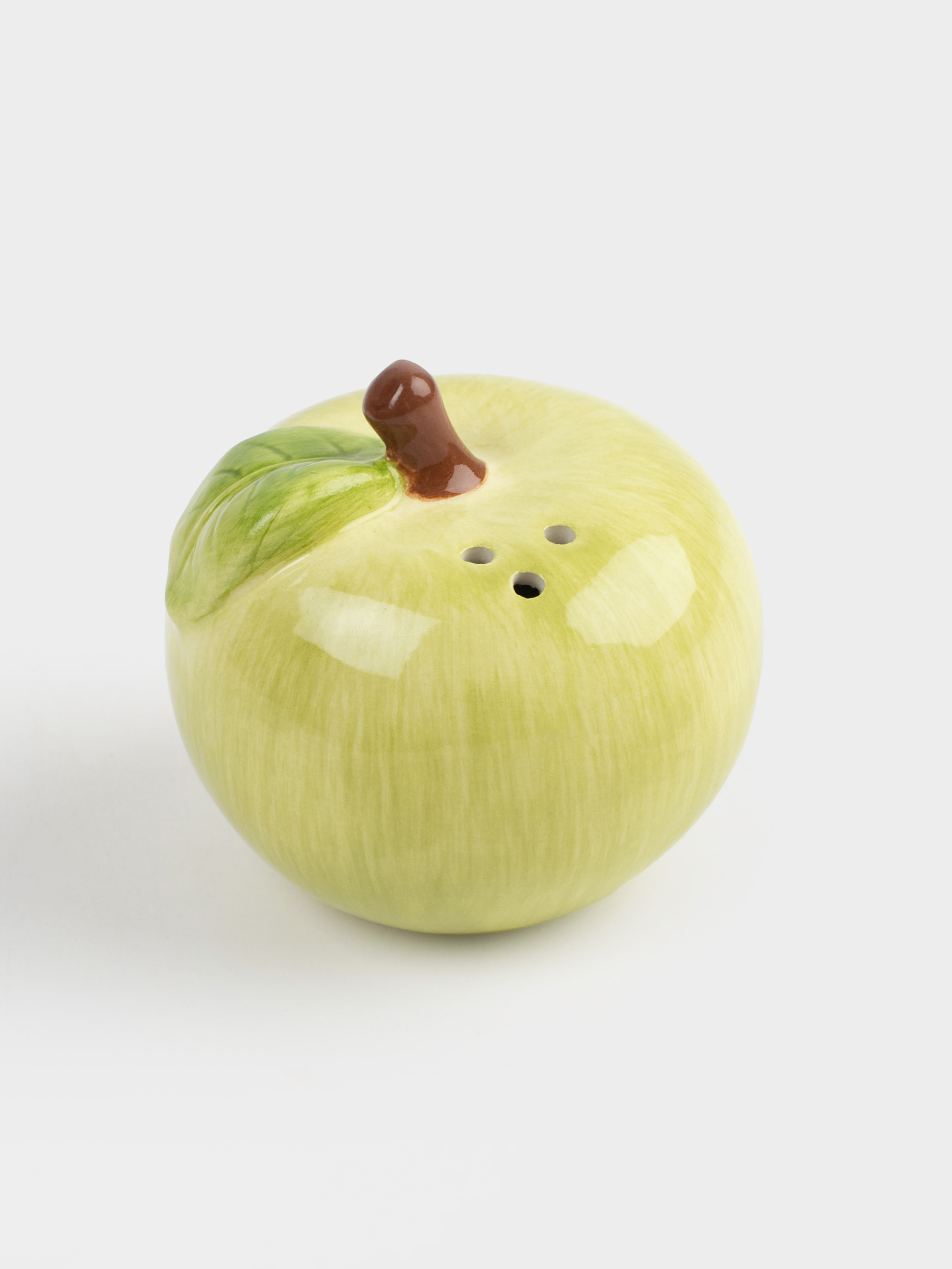Емкость для соли или перца, 6 см, керамика, зеленая, Яблоко, Fruit garden, image-1