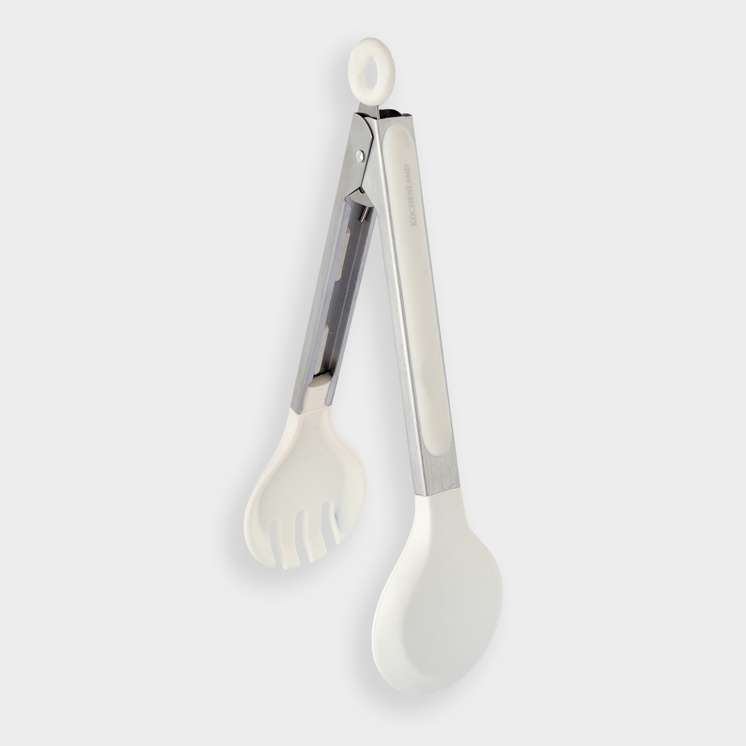 Ас үй қысқыштары, 25 см, паста мен салатқа, силикон / Болат, сүт, Soft Kitchen, image-0