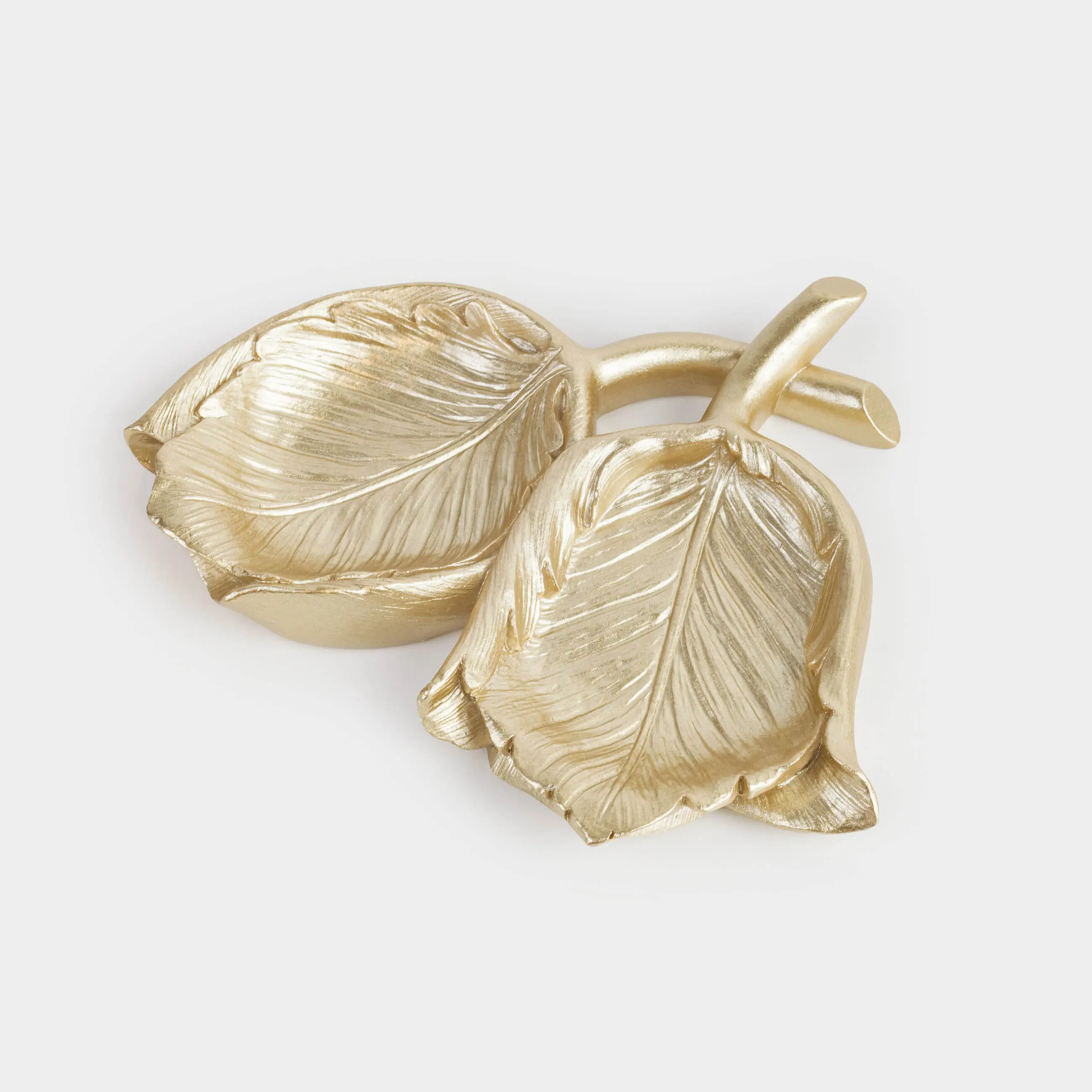 Сәндік ыдыс, 18х16 см, полирезин, алтын, Қызғалдақтар, Fantastic gold, image-0