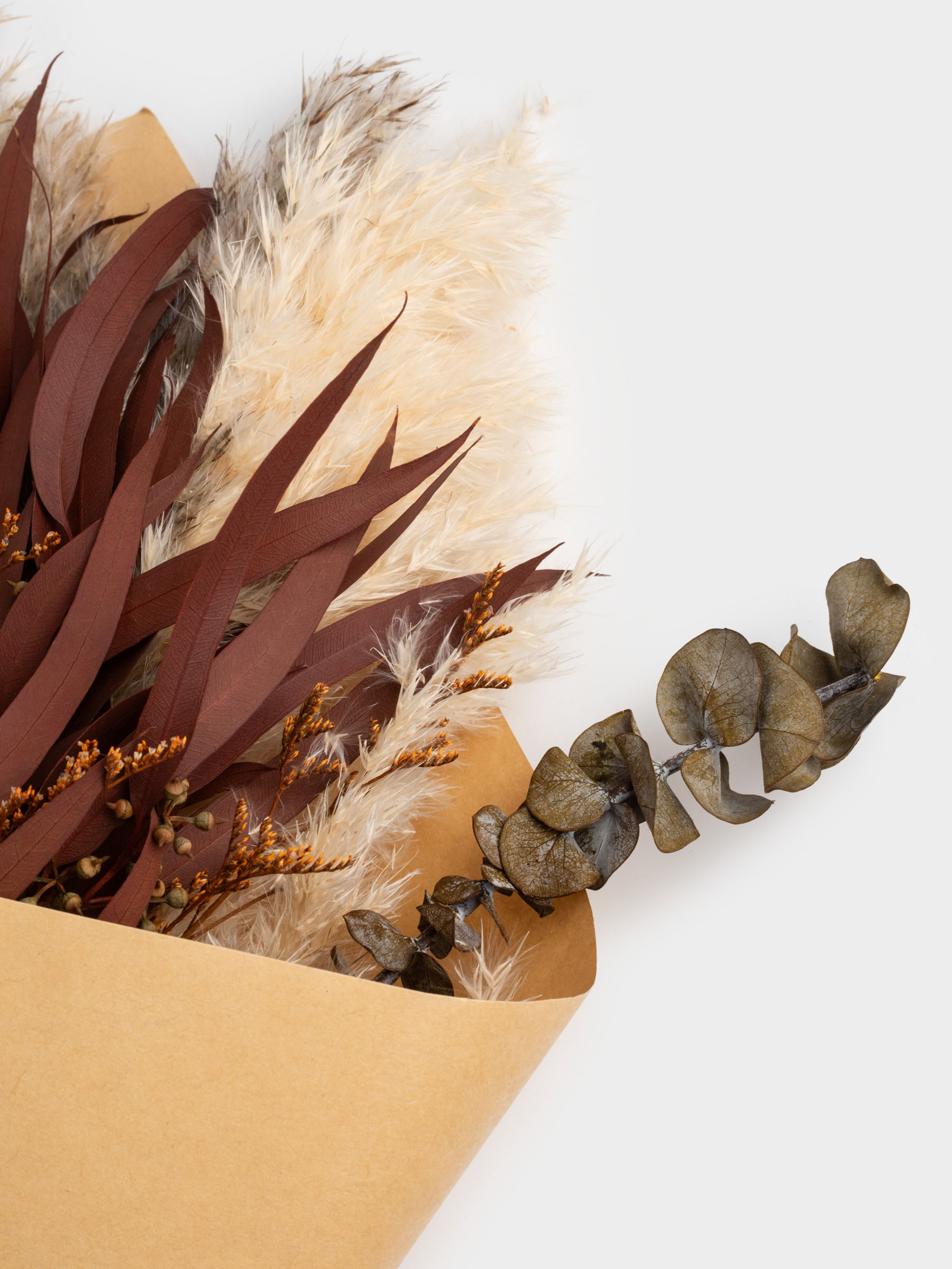 Букет декоративный, 48 см, сухоцветы, Разнотравье, Dried flower, image-2