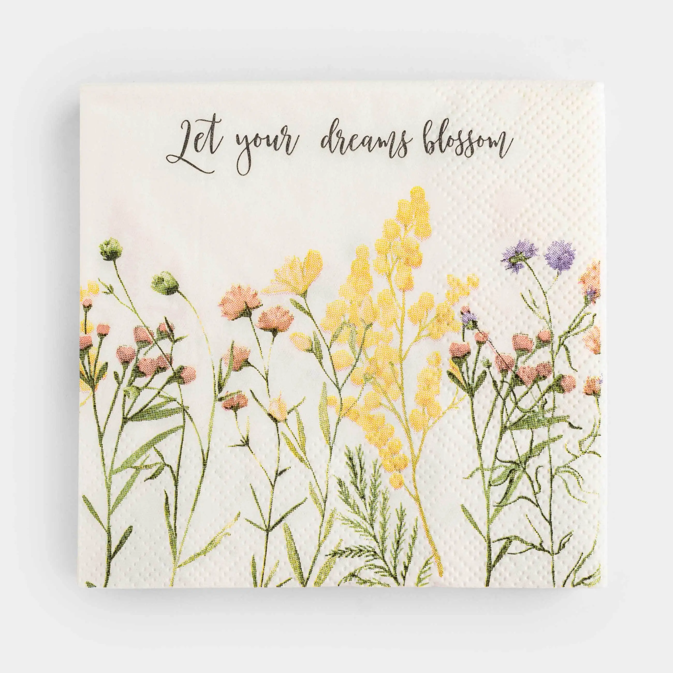 Қағаз майлықтар, 21х21 см, 20 дана, төртбұрышты, ақ, Flower garden