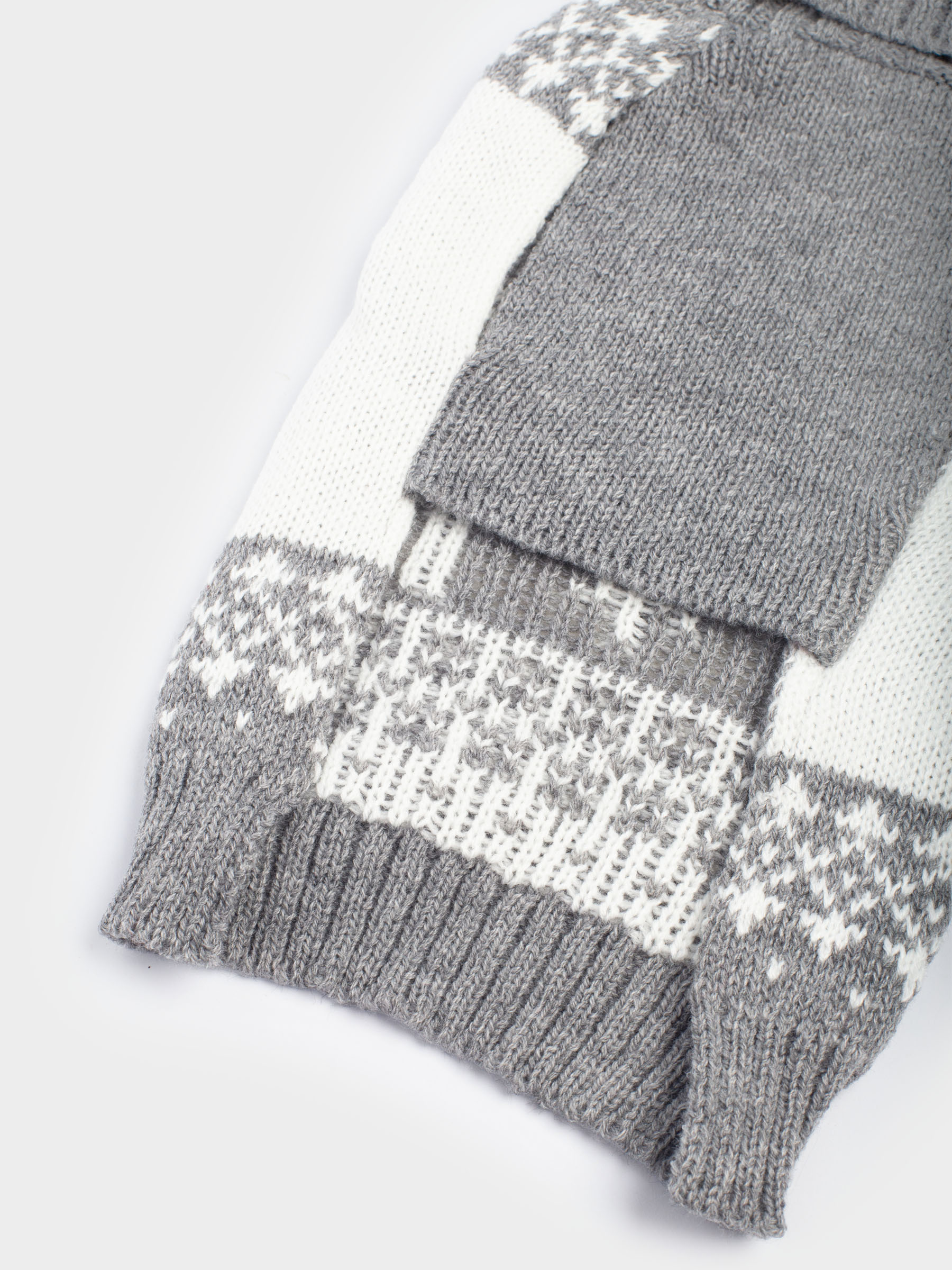 Свитер для животных, 38 см, р. M, акрил, серо-белый, Олени, Fashion pet, image-4