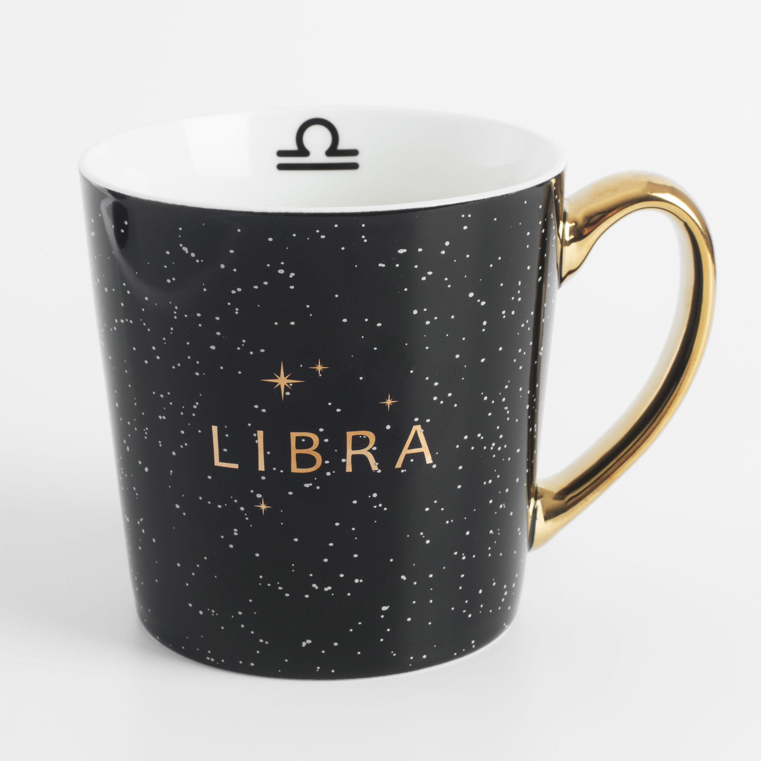 Кружка, 500 мл, фарфор N, черно-золотистая, Весы, Zodiac, image-0