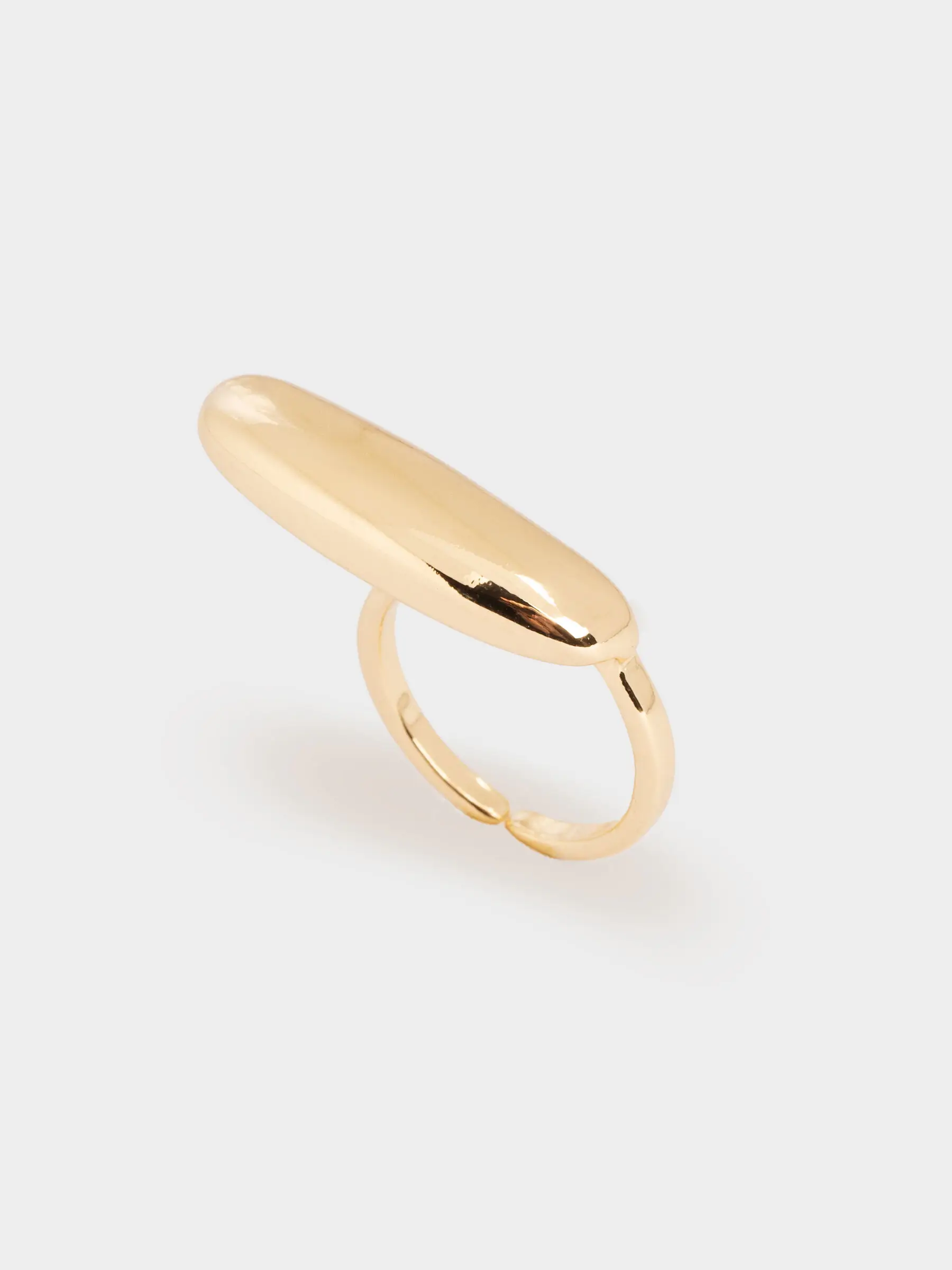 Сақина, 2 см, бірыңғай өлшем, металл, алтын, сопақ, Jewelry