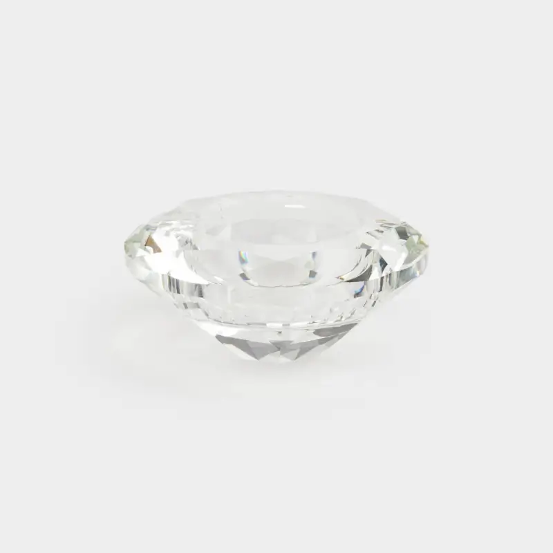 Подсвечник, 7 см, для чайной свечи, кристальное стекло, Бриллиант, Diamond, image-0