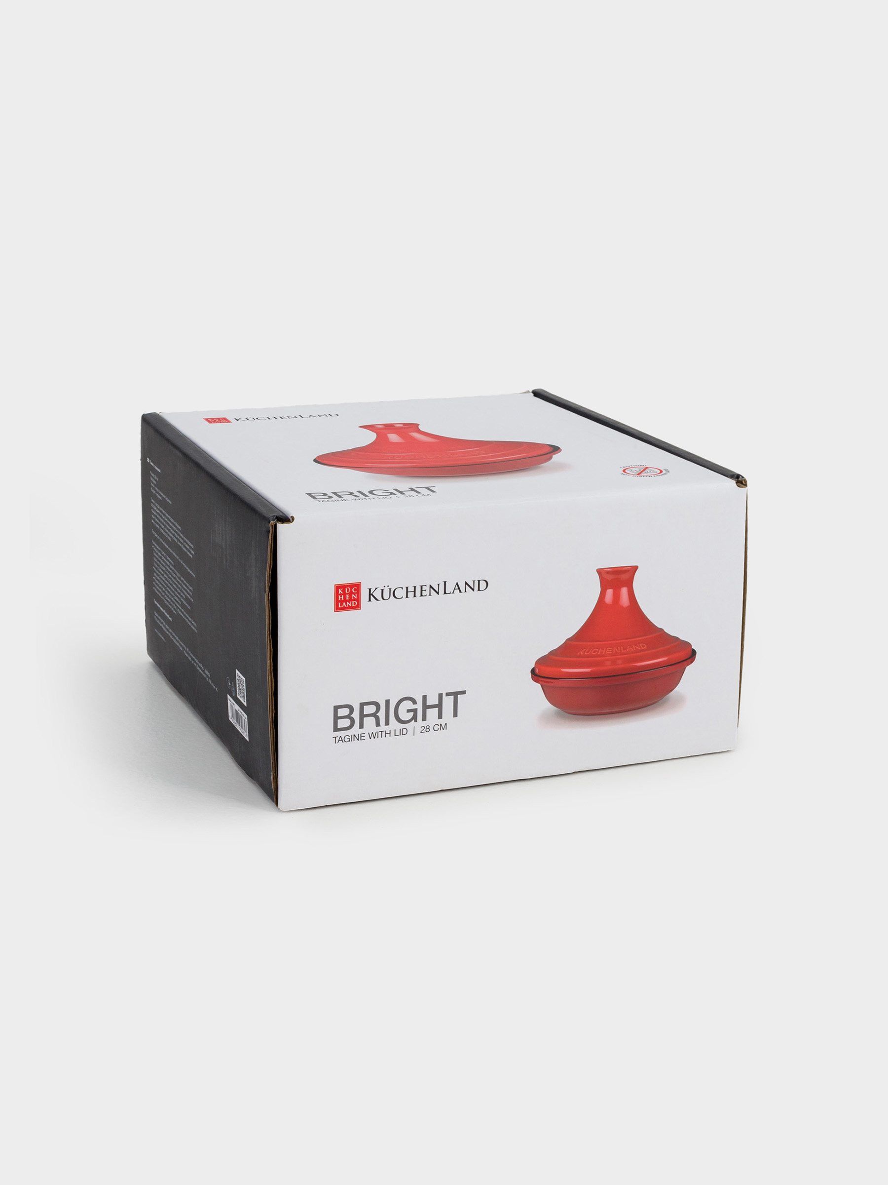 Тажин, 28 см, 2,2 л, с крышкой, чугун/керамика, красный, Bright, image-5