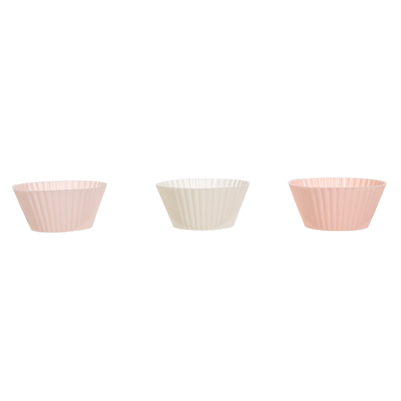 Форма для выпечки кексов, 7х3 см, 6 шт, силикон, бежевая/розовая/белая, Bakery изображение № 1