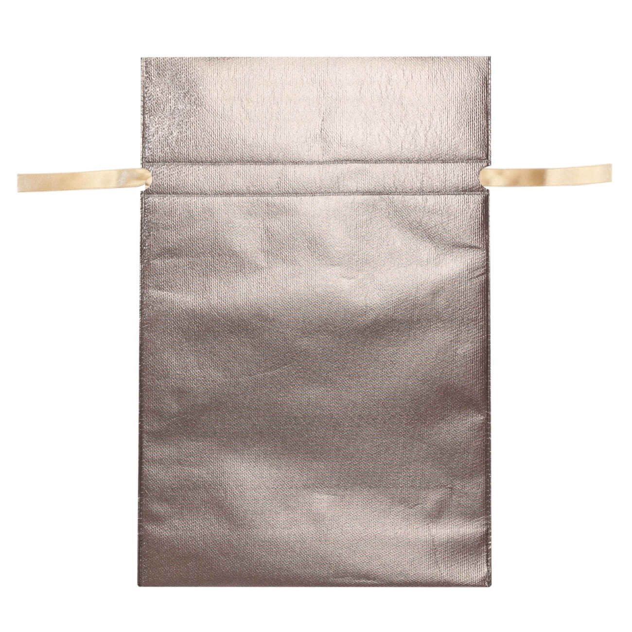 Мешок подарочный, 30х45 см, с завязками, полипропилен, коричневый, Champagne glow изображение № 1