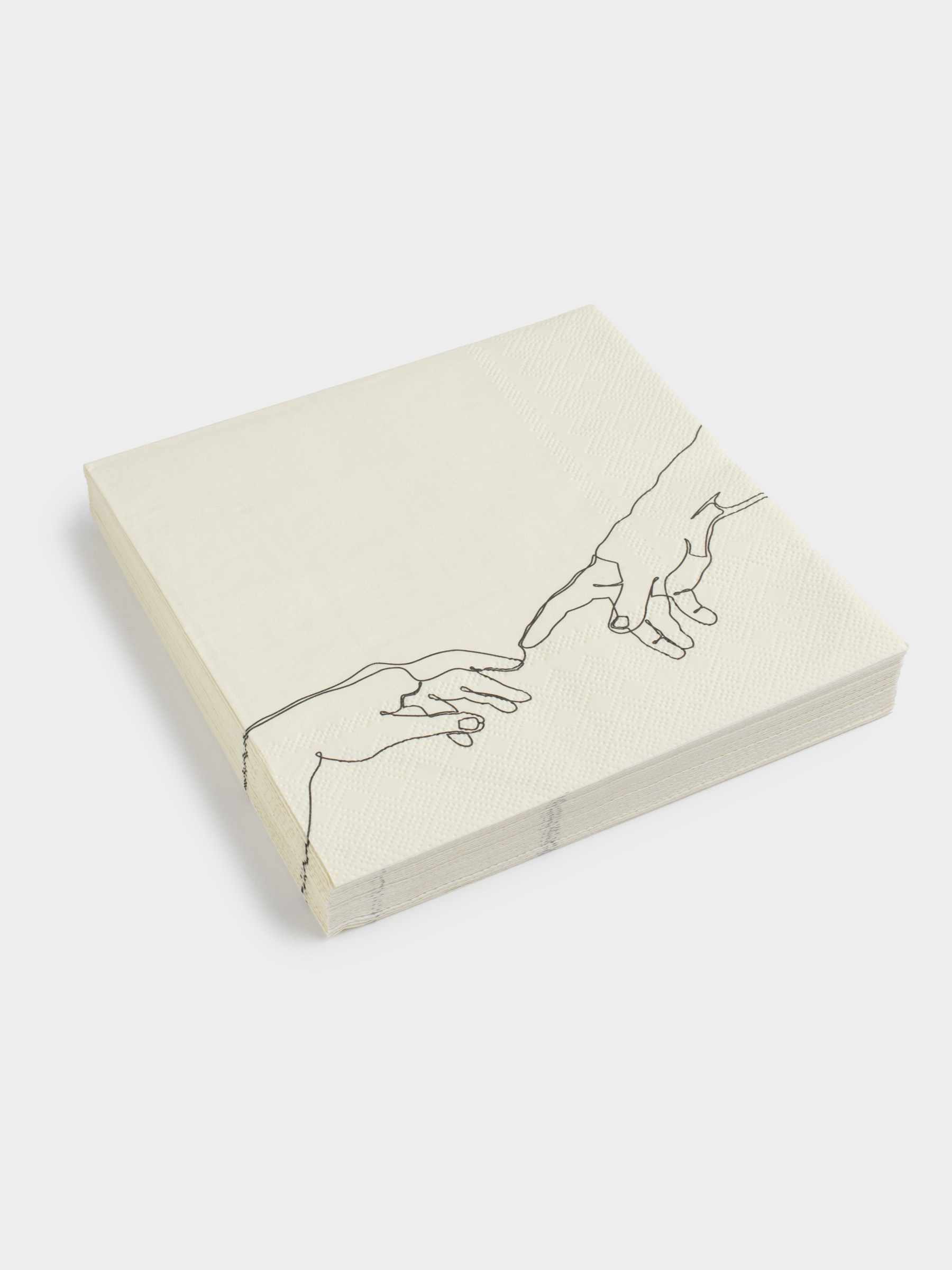 Қағаз майлықтар, 33х33 см, 20 дана, шаршы, ақ, Қолдар, Hand, image-1