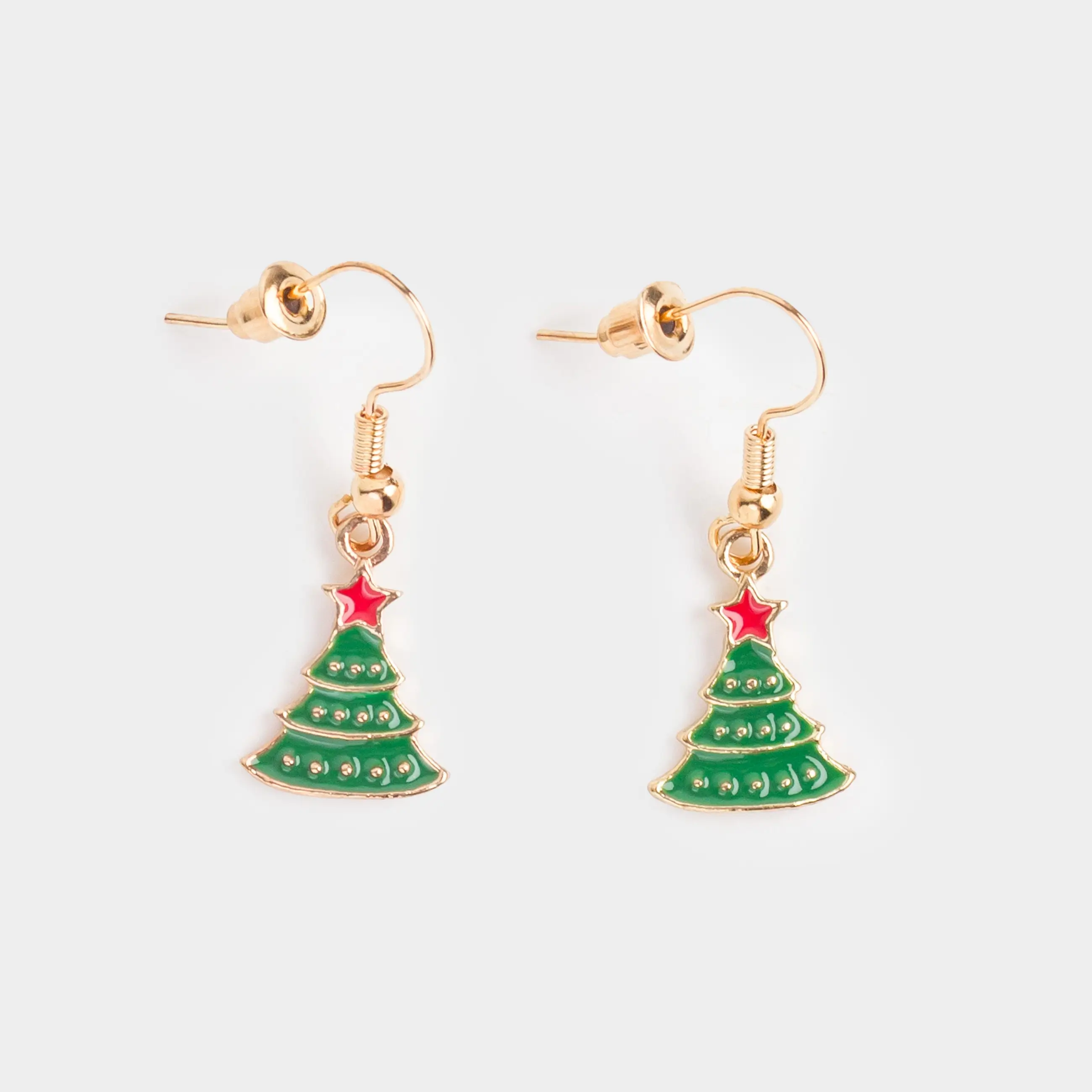 Сырғалар, 3 см, 2 дана, металл, алтын, Jewelry christmas