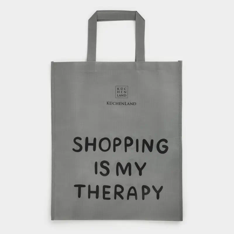 Сумка-шоппер, 55х45 см, полипропилен, серая, Дизайн, Shopping font ,image-0