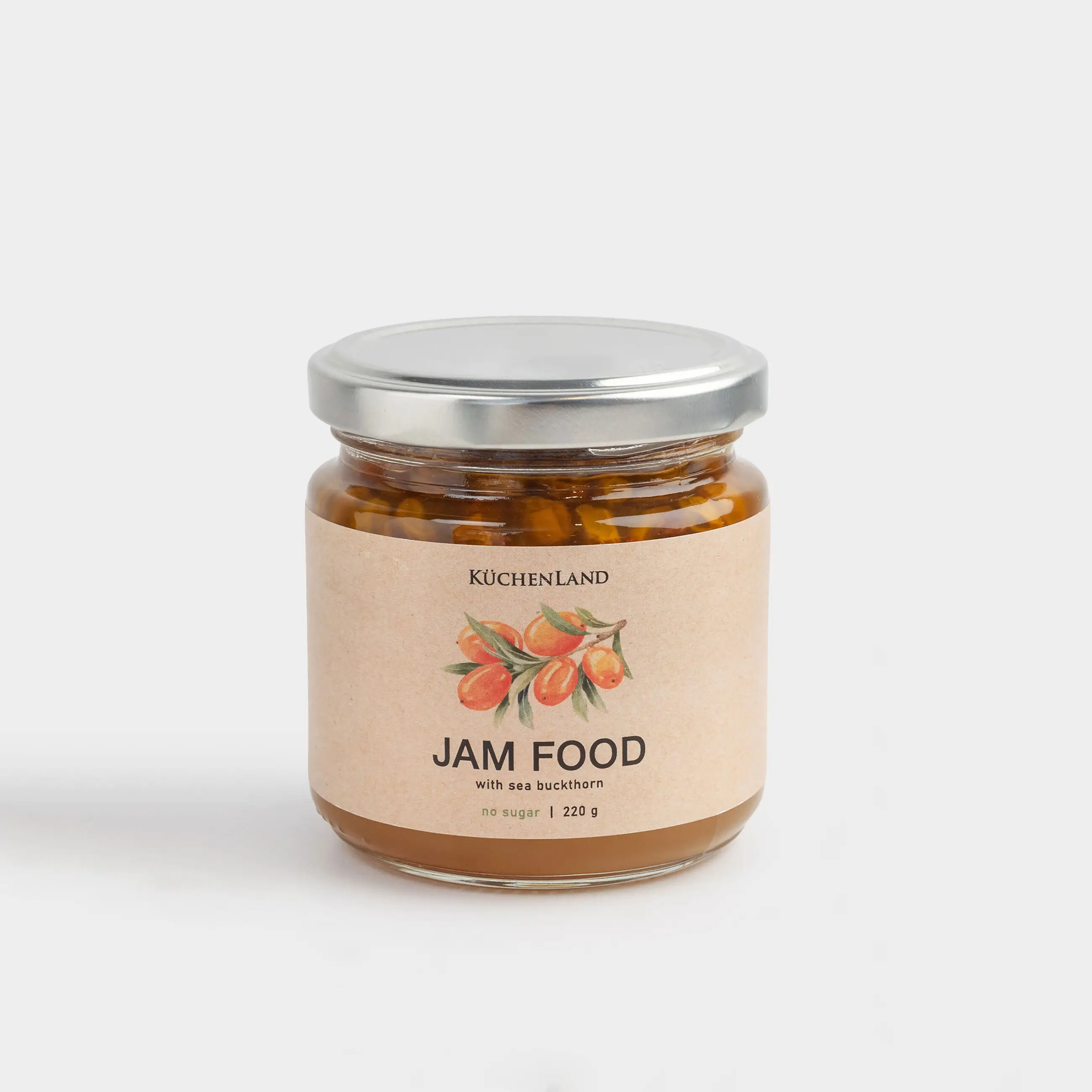 Джем, 220 гр, шырғанақ қосылған, қантсыз, Jam food