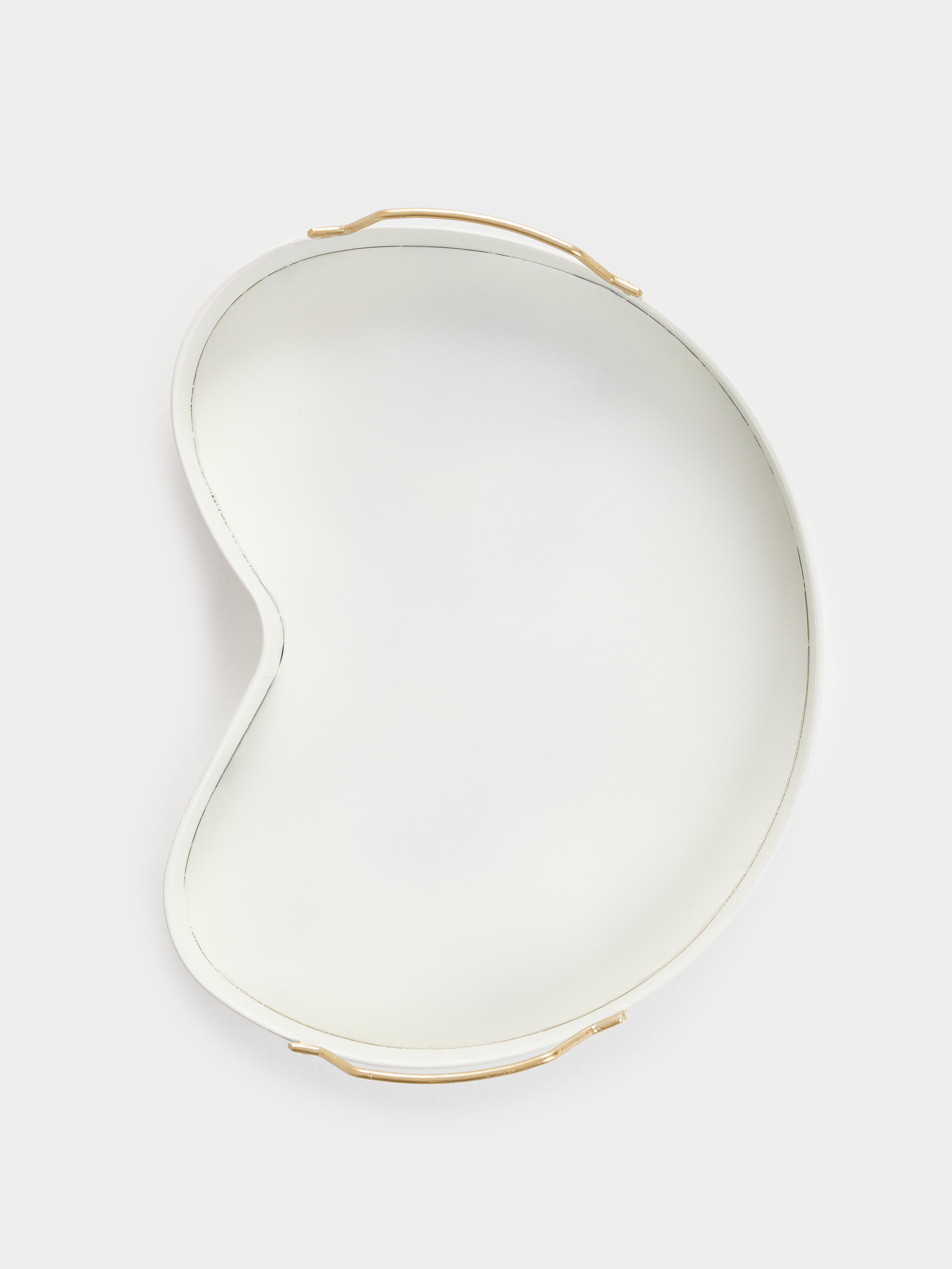 Поднос, 42x27 см, с ручками, металл, бежево-золотистый, Gleam, image-3