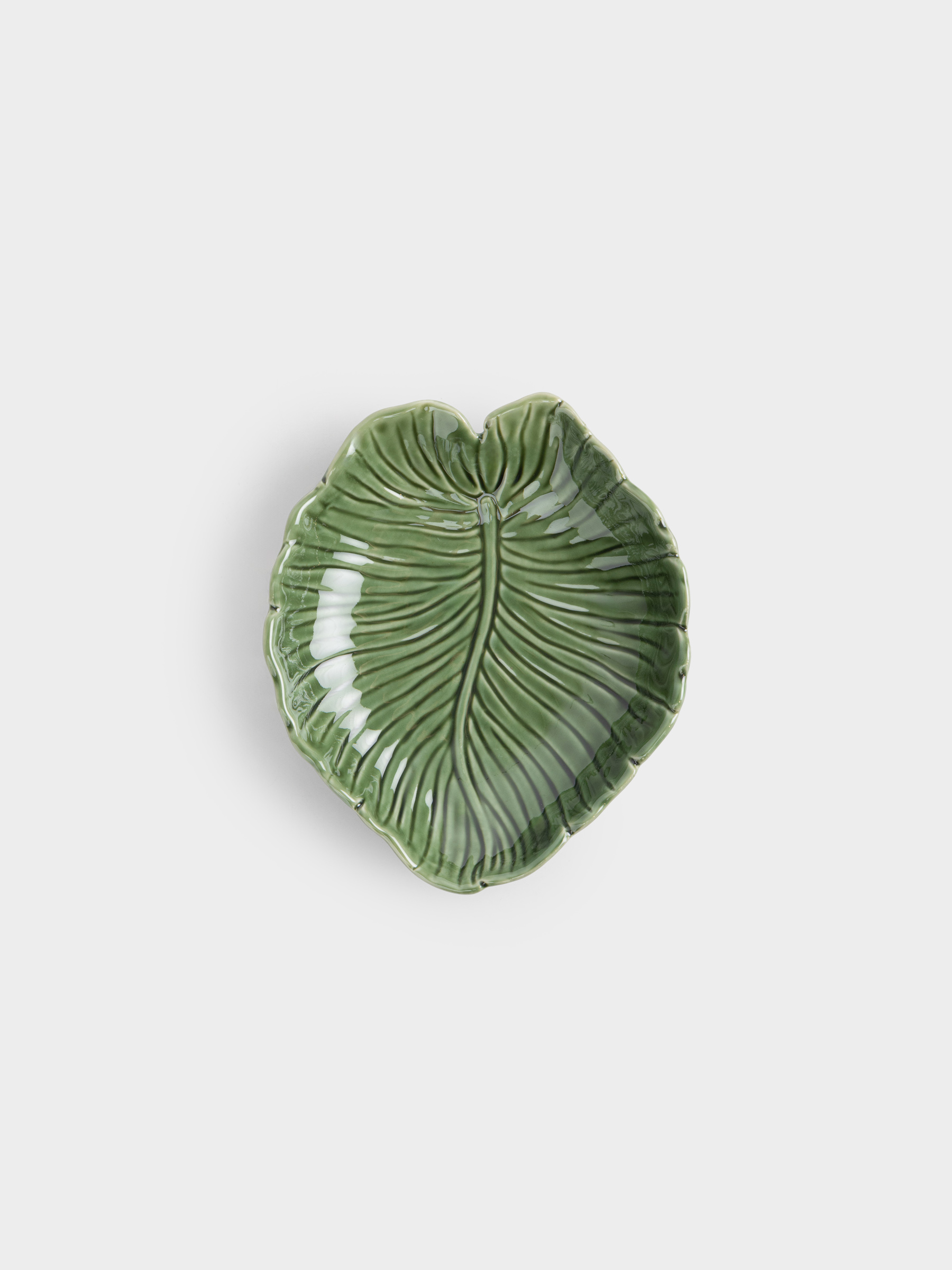Сәндік ыдыс, 19х16х5 см, фарфор Р, жасыл, Тропикалық жапырақ, Tropical, image-1