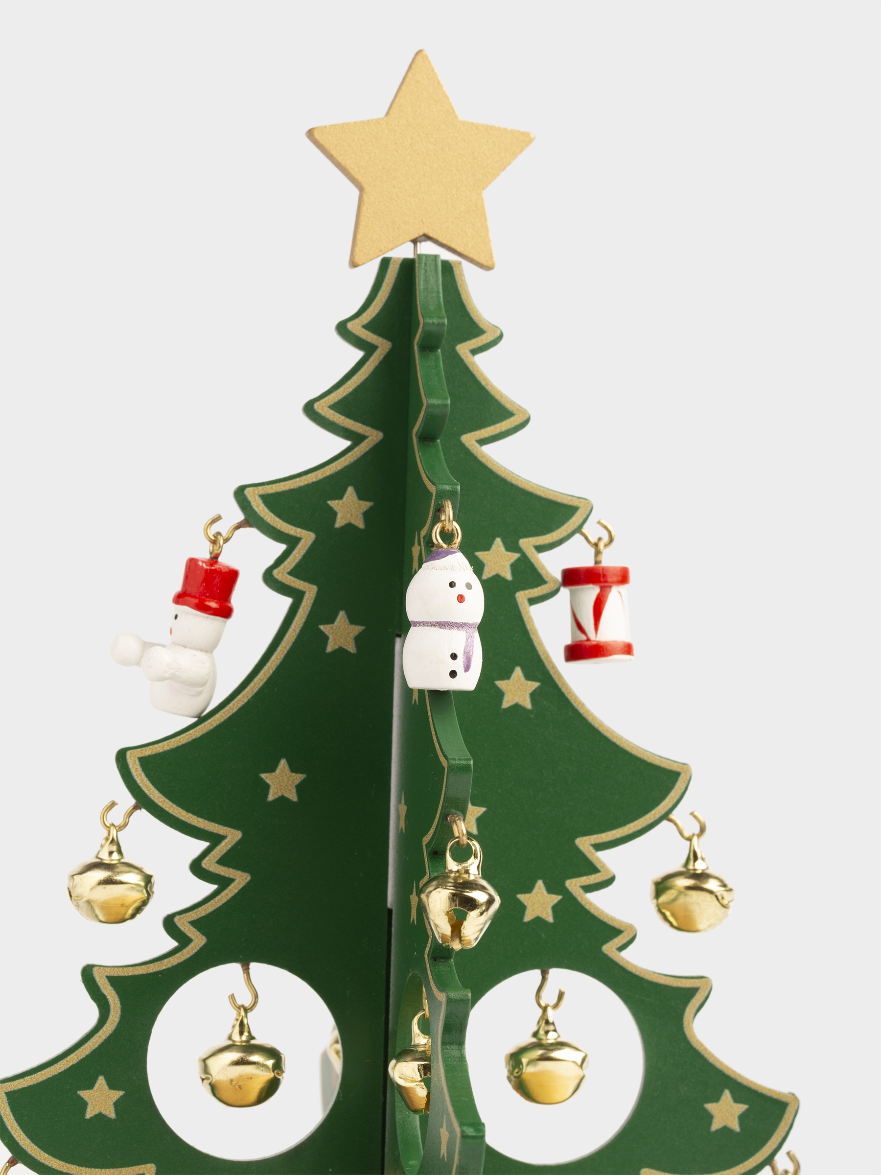 Статуэтка музыкальная, 24 см, с подвесками, заводная, МДФ, зеленая, Ель, Christmas style, image-3