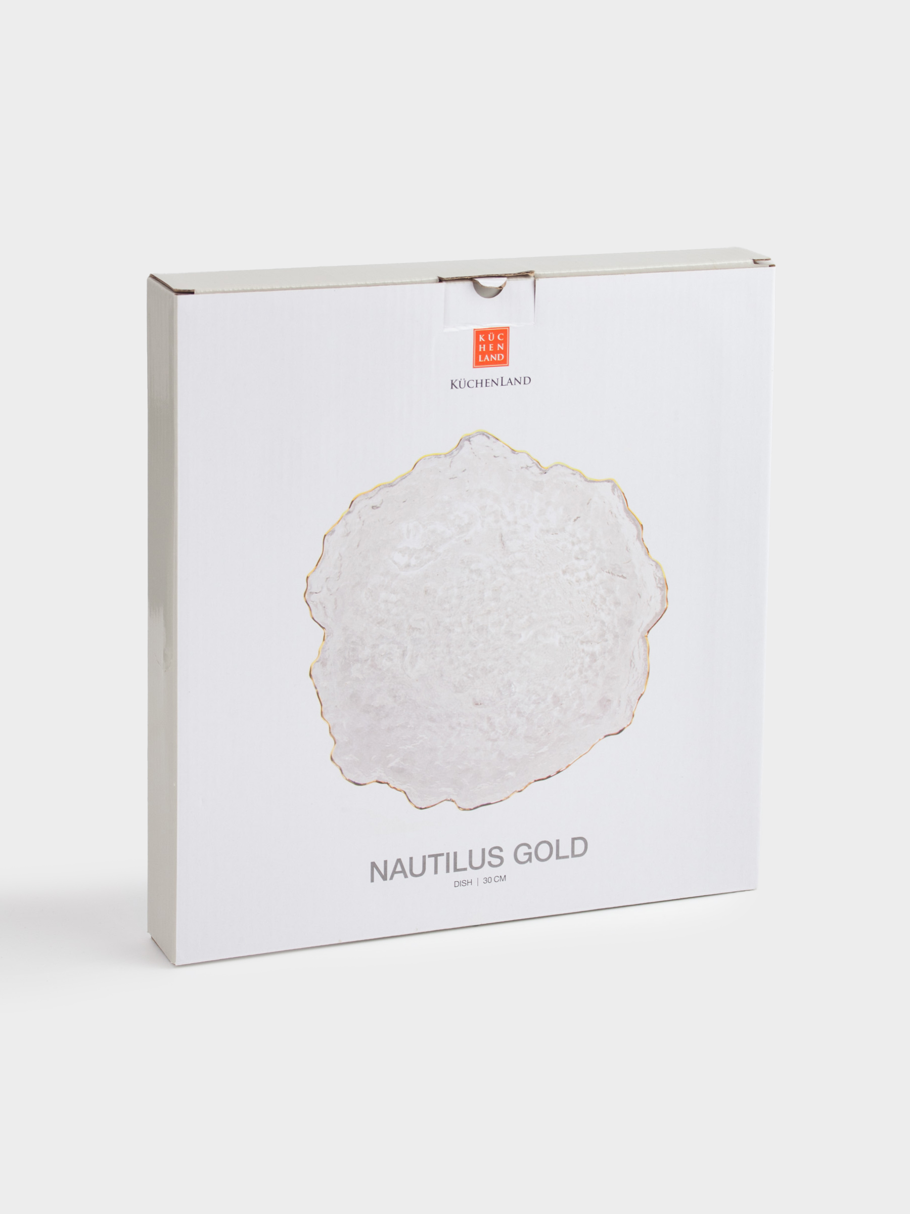 Блюдо, 30 см, стекло, с золотистым кантом, Nautilus gold, image-5